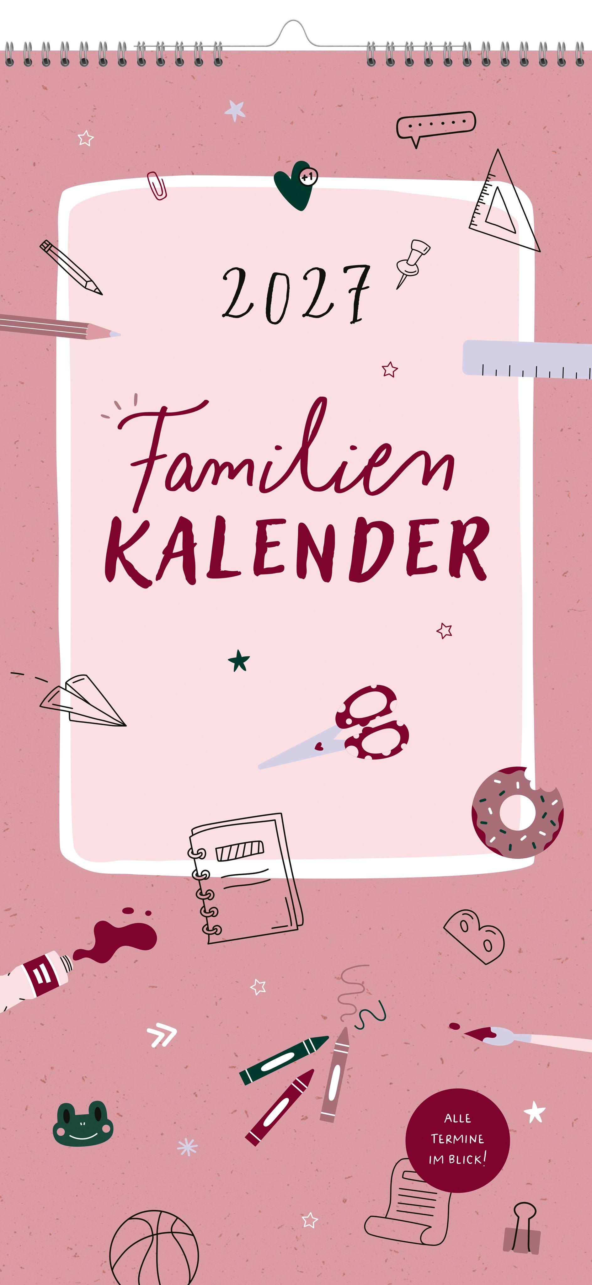 Vorderes Coverbild Mein Familien-Kalender 2027: Aufschreiben, abhaken, glücklich sein!