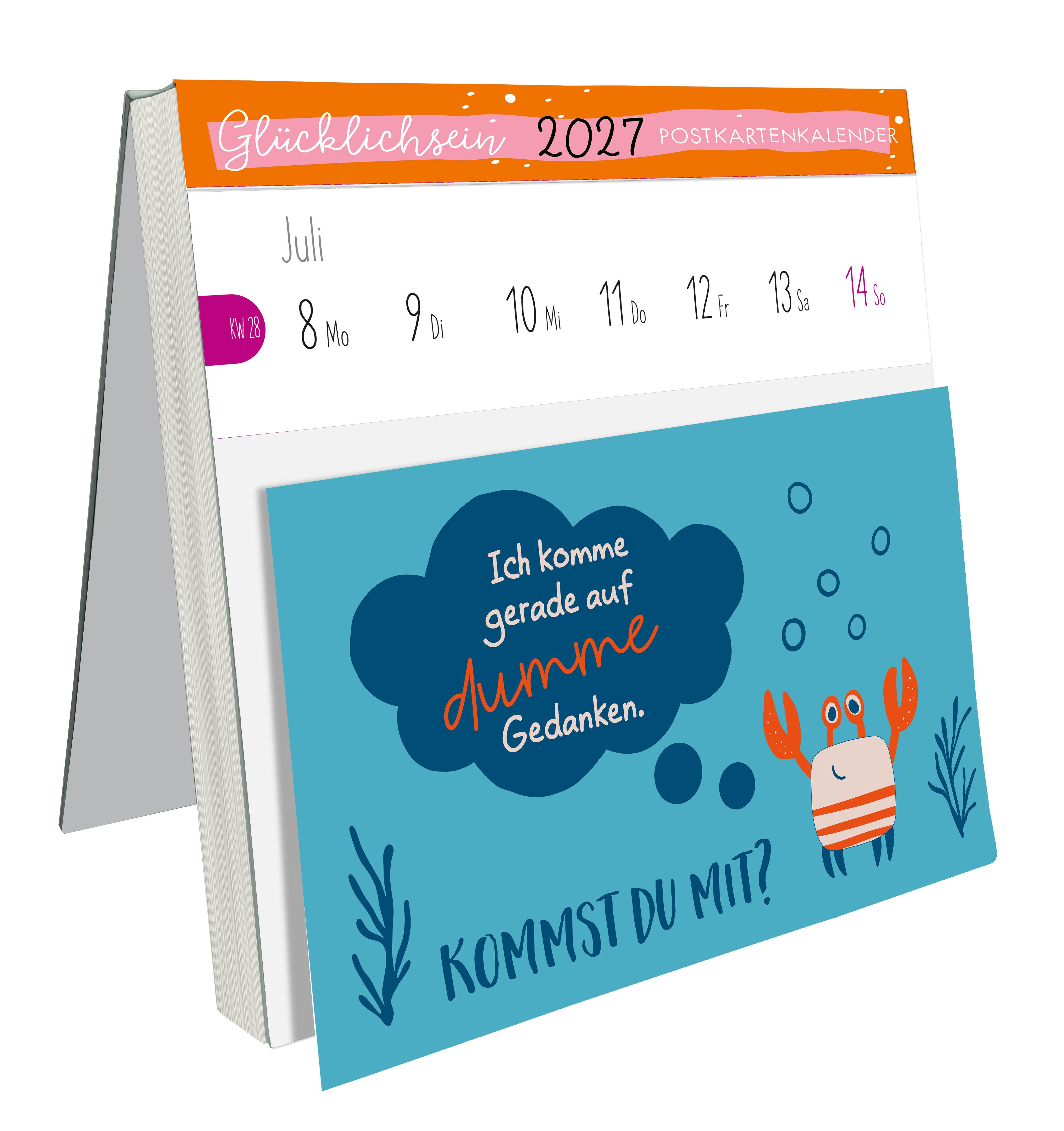 Beispielinhalt (Bild) Postkartenkalender Glücklichsein 2027 by konfettiberlin