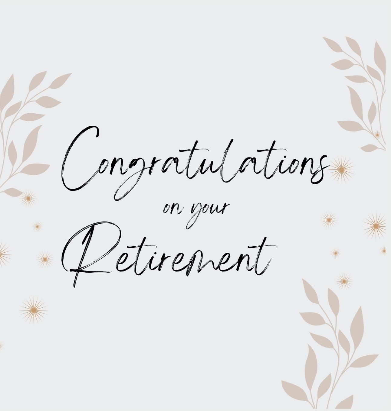 Vorderes Coverbild Congratulations on Your Retirement