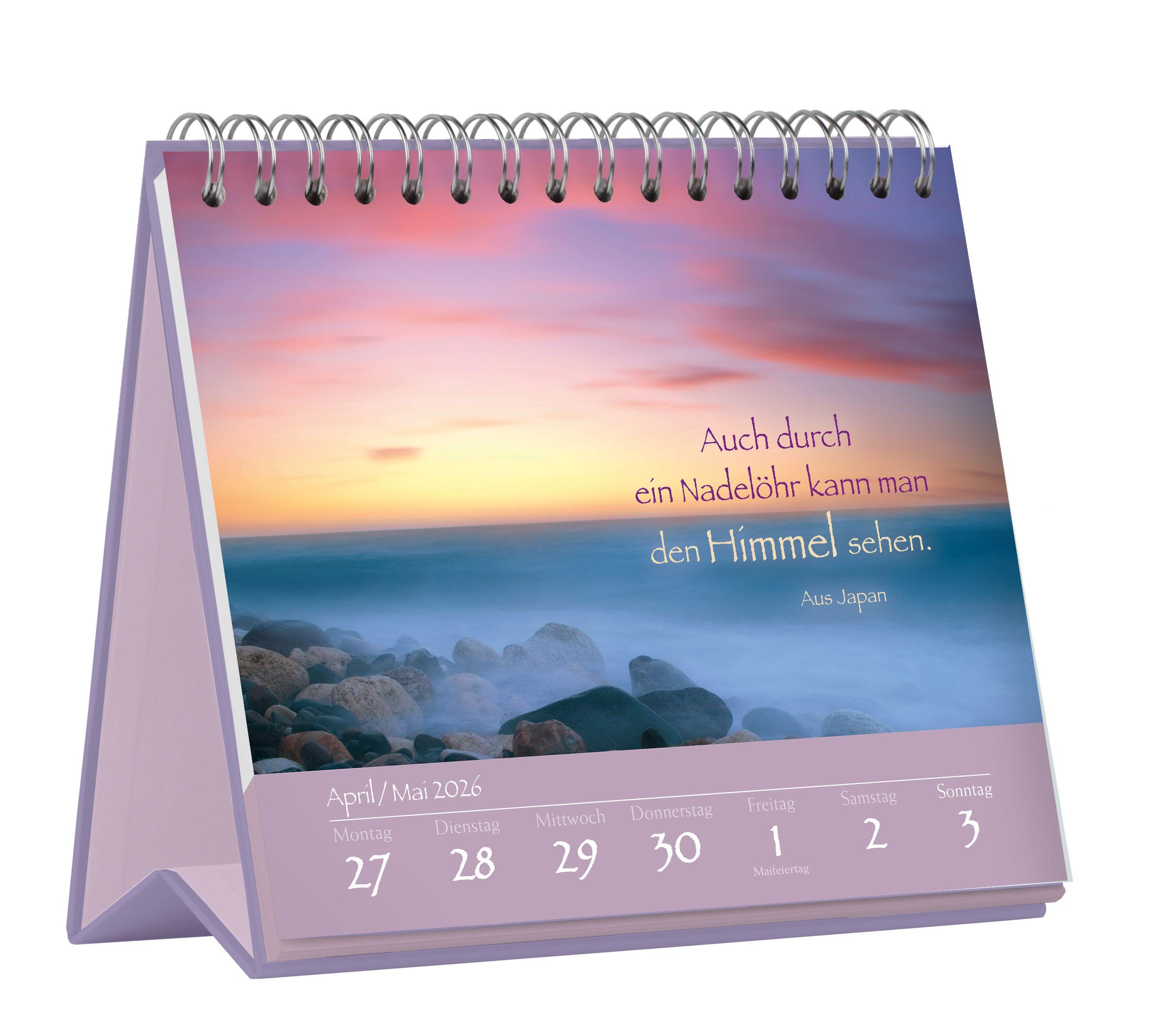 Beispielinhalt (Bild) Achtsamkeit Wochenkalender 2027: Mit Übungen und guten Gedanken durch das Jahr