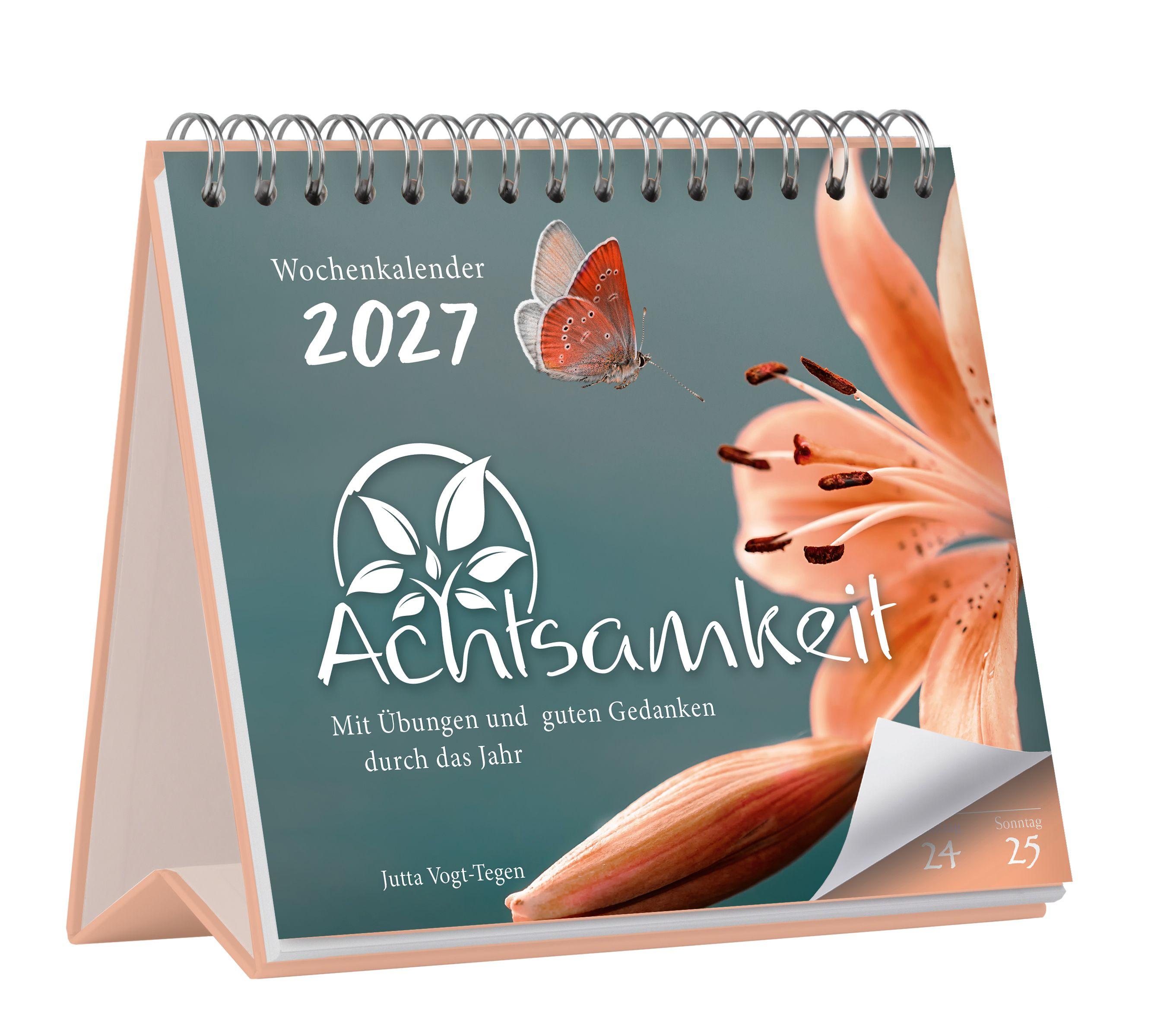 Vorderes Coverbild Achtsamkeit Wochenkalender 2027: Mit Übungen und guten Gedanken durch das Jahr