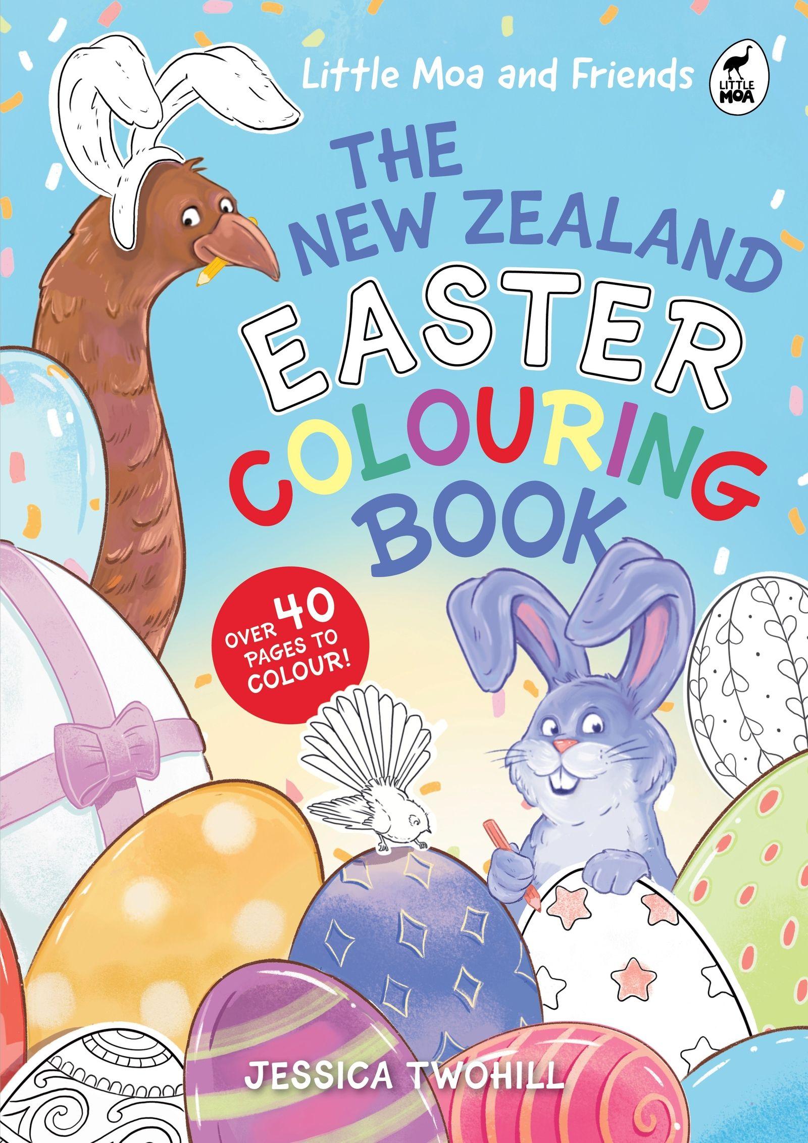 Vorderes Coverbild Little Moa And Friends: The New Zealand Easter Colouring Book