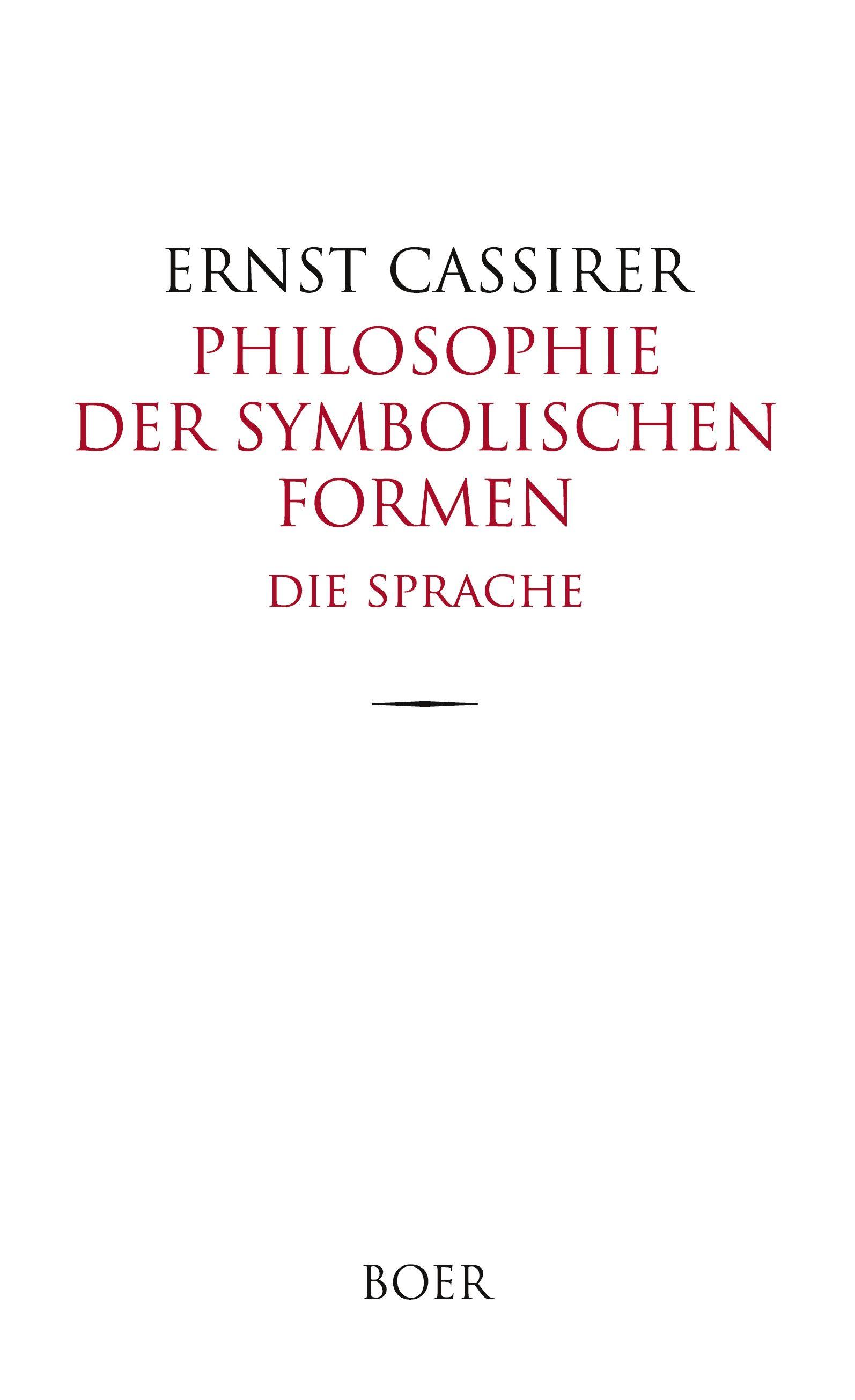 Vorderes Coverbild Philosophie der symbolischen Formen - Die Sprache