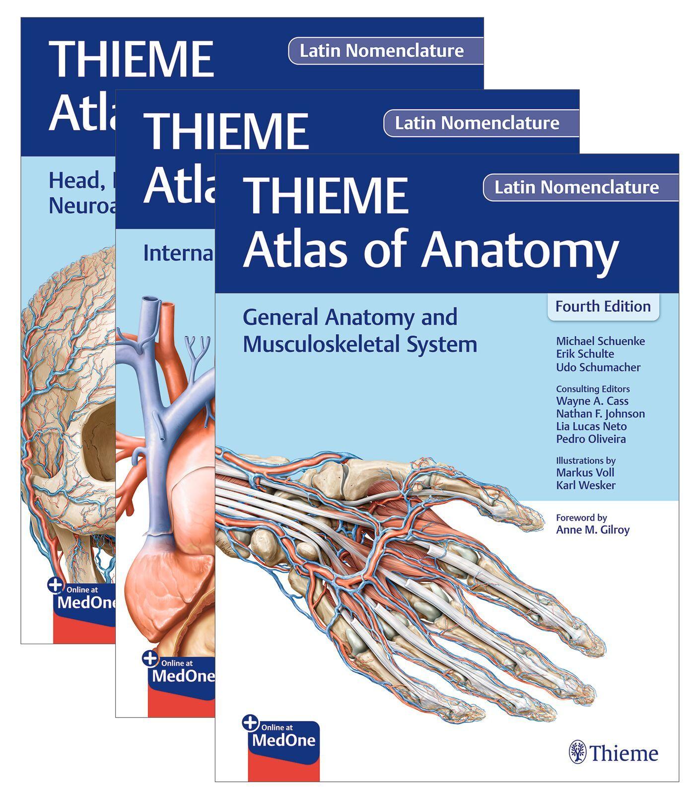 Vorderes Coverbild THIEME Atlas of Anatomy, Latin Nomenclature, Three Volume Set, Fourth Edition