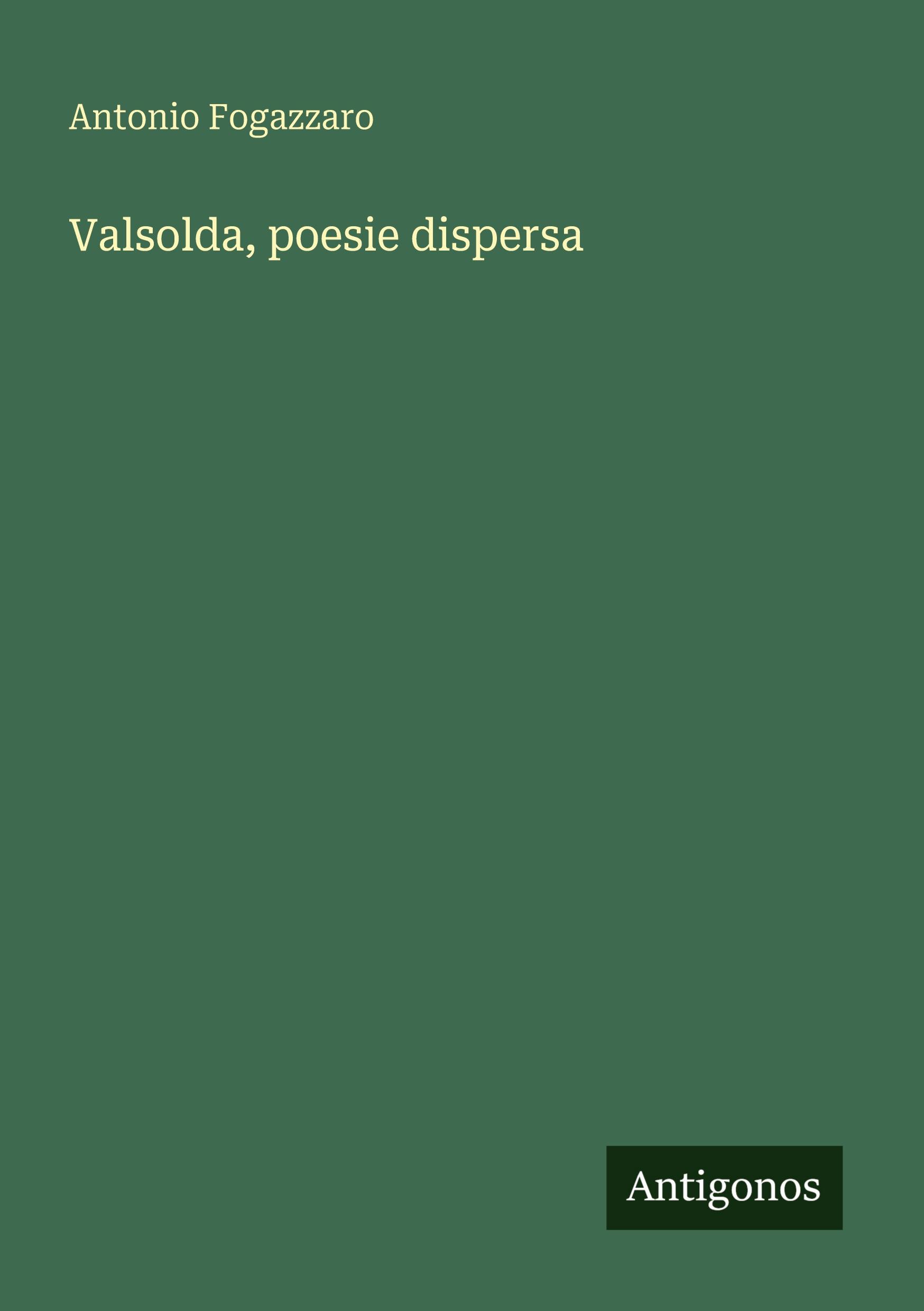Vorderes Coverbild Valsolda, poesie dispersa