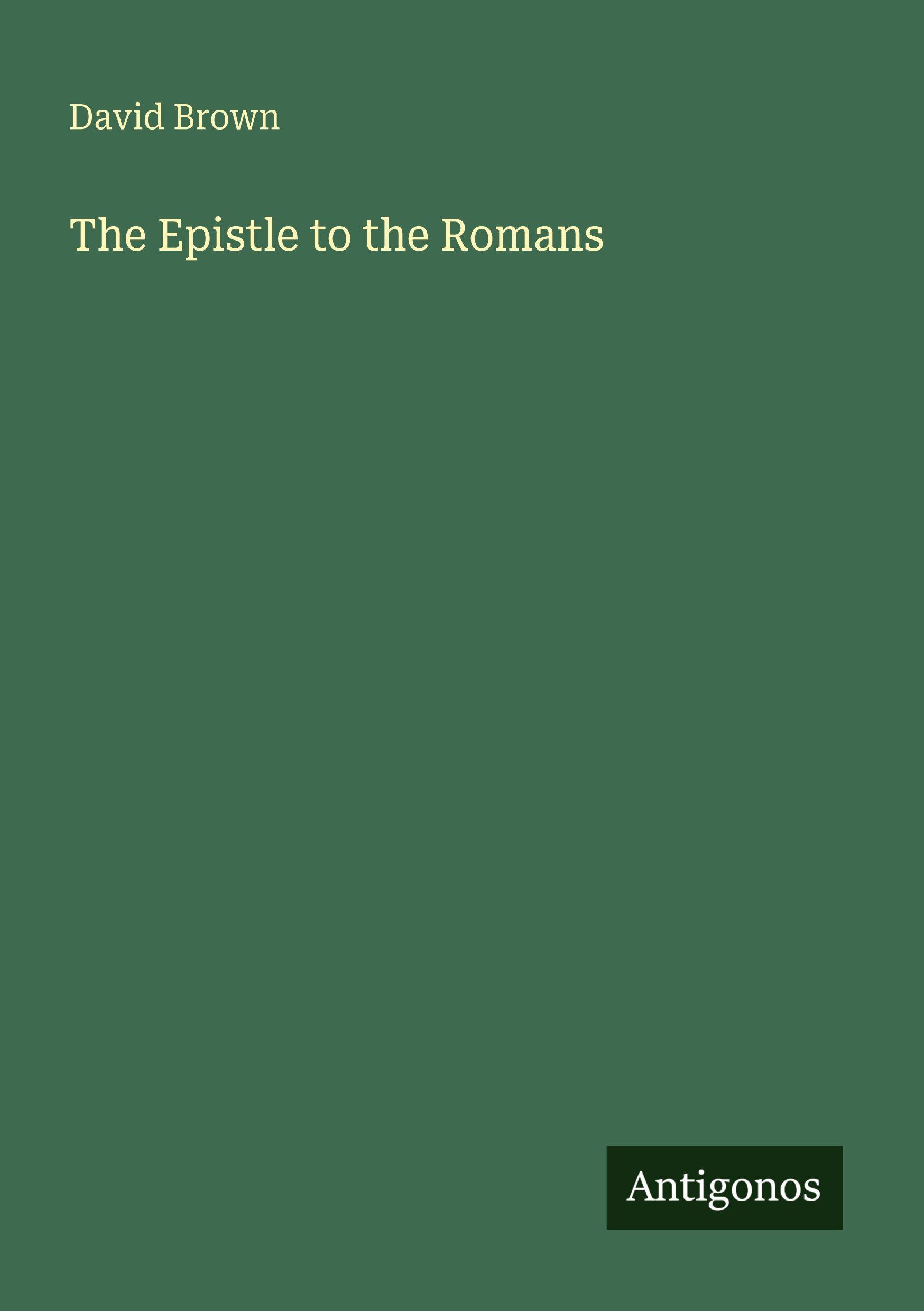 Vorderes Coverbild The Epistle to the Romans