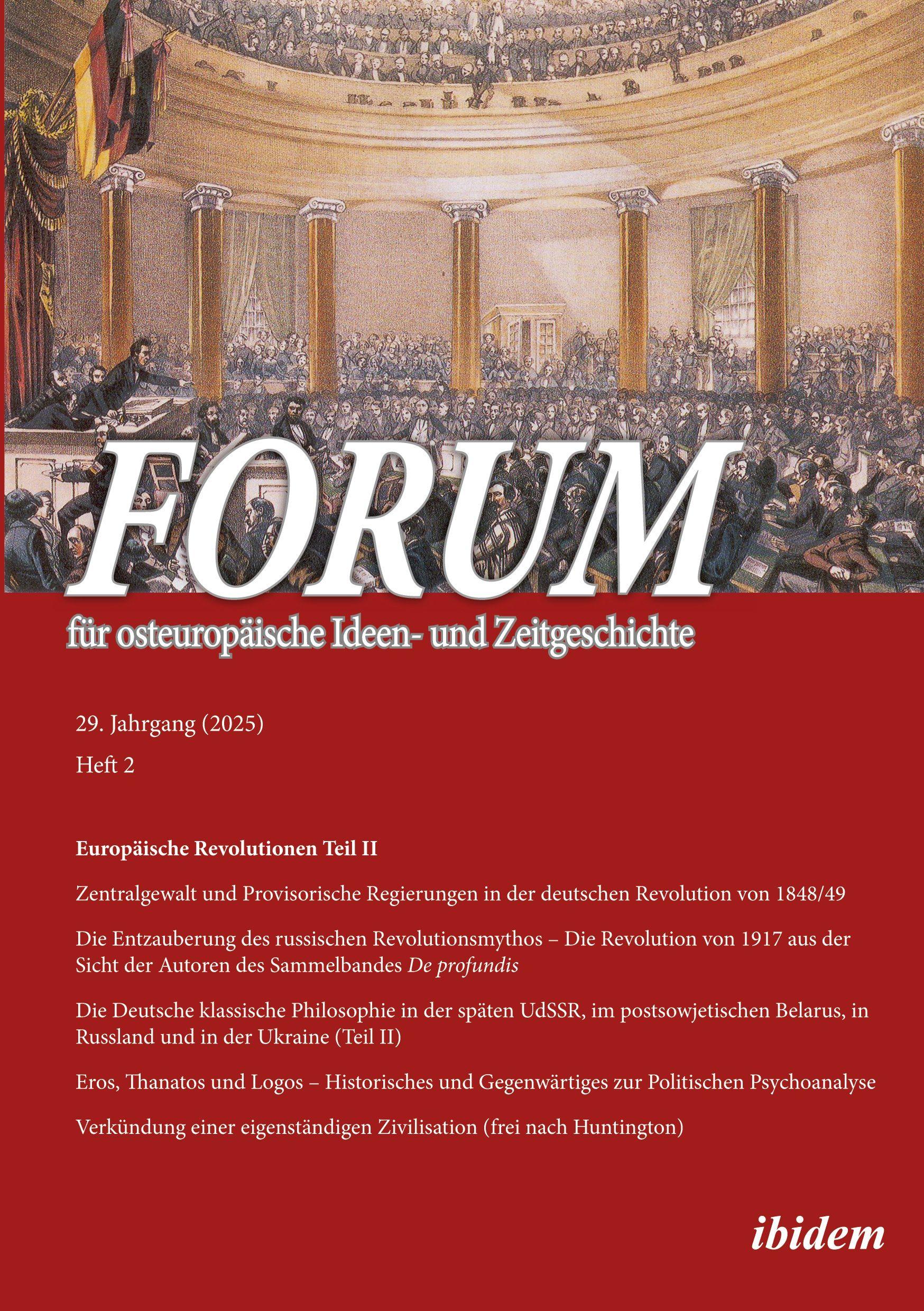 Vorderes Coverbild Forum für osteuropäische Ideen- und Zeitgeschichte