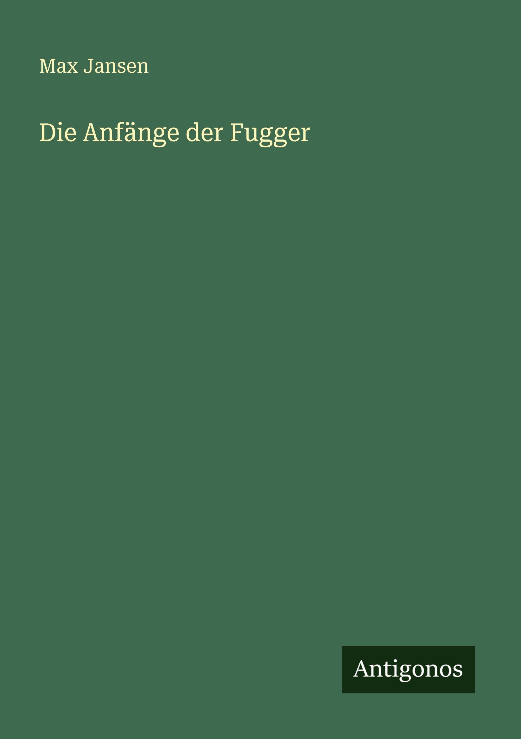 Vorderes Coverbild Die Anfänge der Fugger