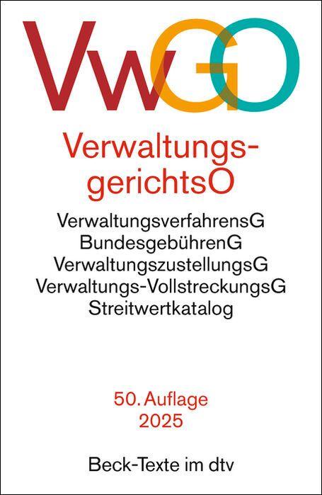 Vorderes Coverbild Verwaltungsgerichtsordnung, Verwaltungsverfahrensgesetz. VwGO