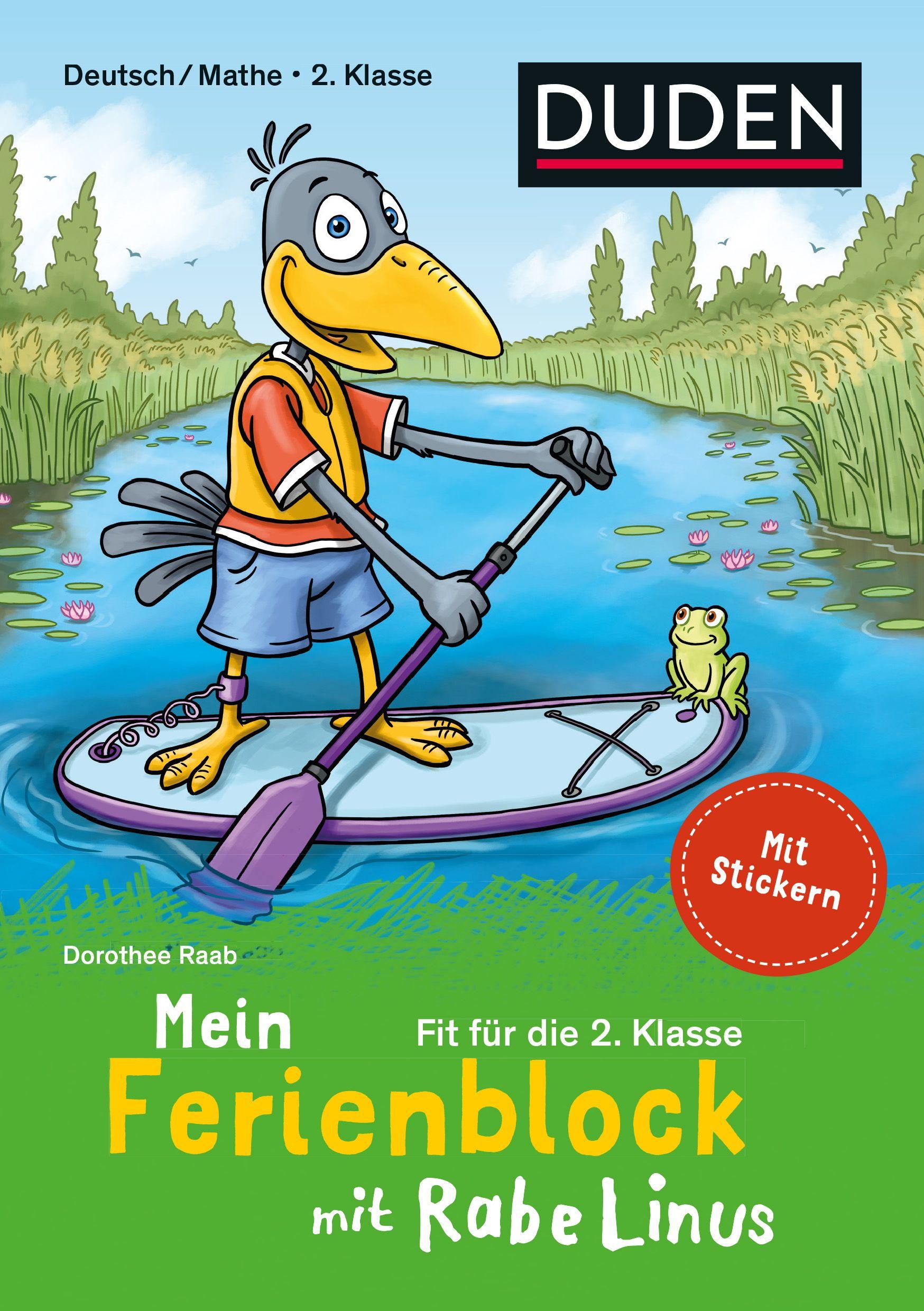 Vorderes Coverbild Mein Ferienblock mit Rabe Linus - Fit für die 2. Klasse
