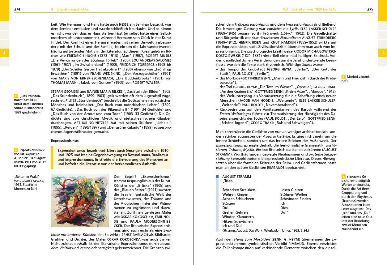 Beispielinhalt (Bild) Basiswissen Schule - Deutsch Abi