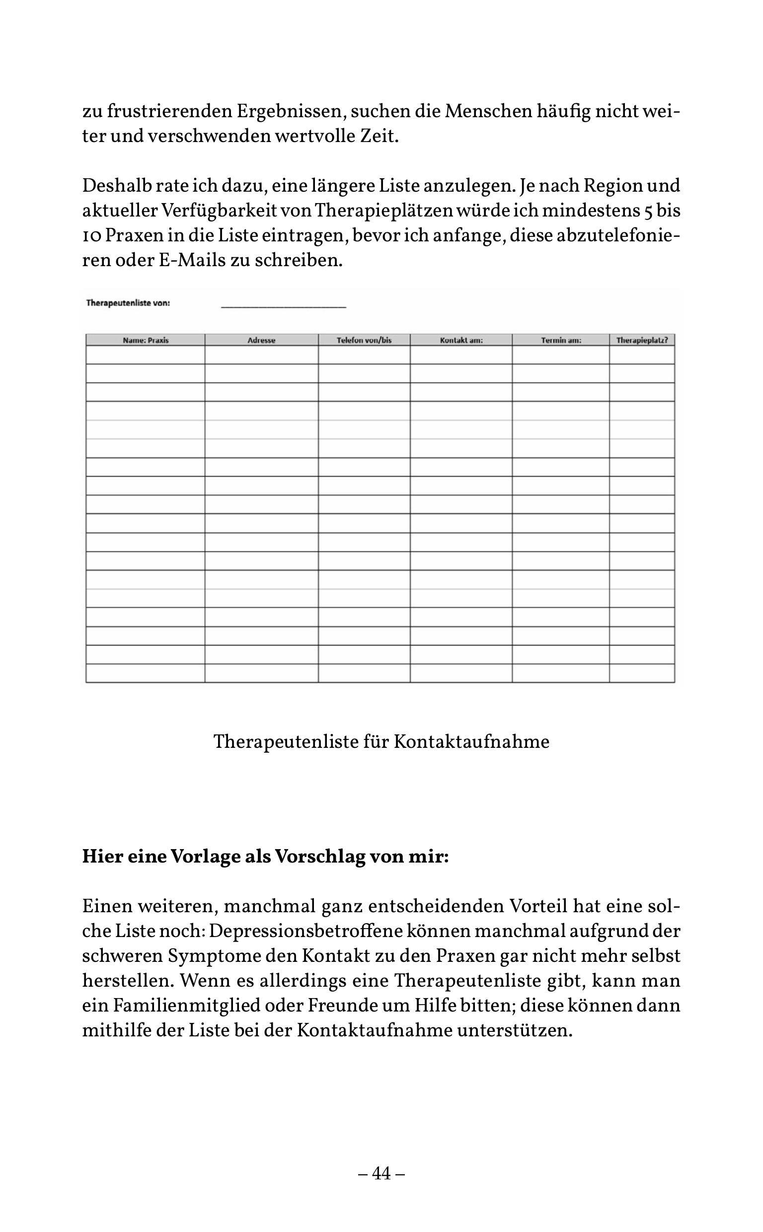 Beispielinhalt (Bild) Dein Weg aus der Depression