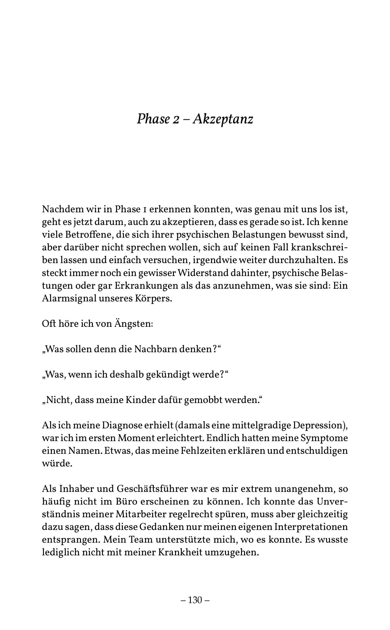 Beispielinhalt (Bild) Dein Weg aus der Depression