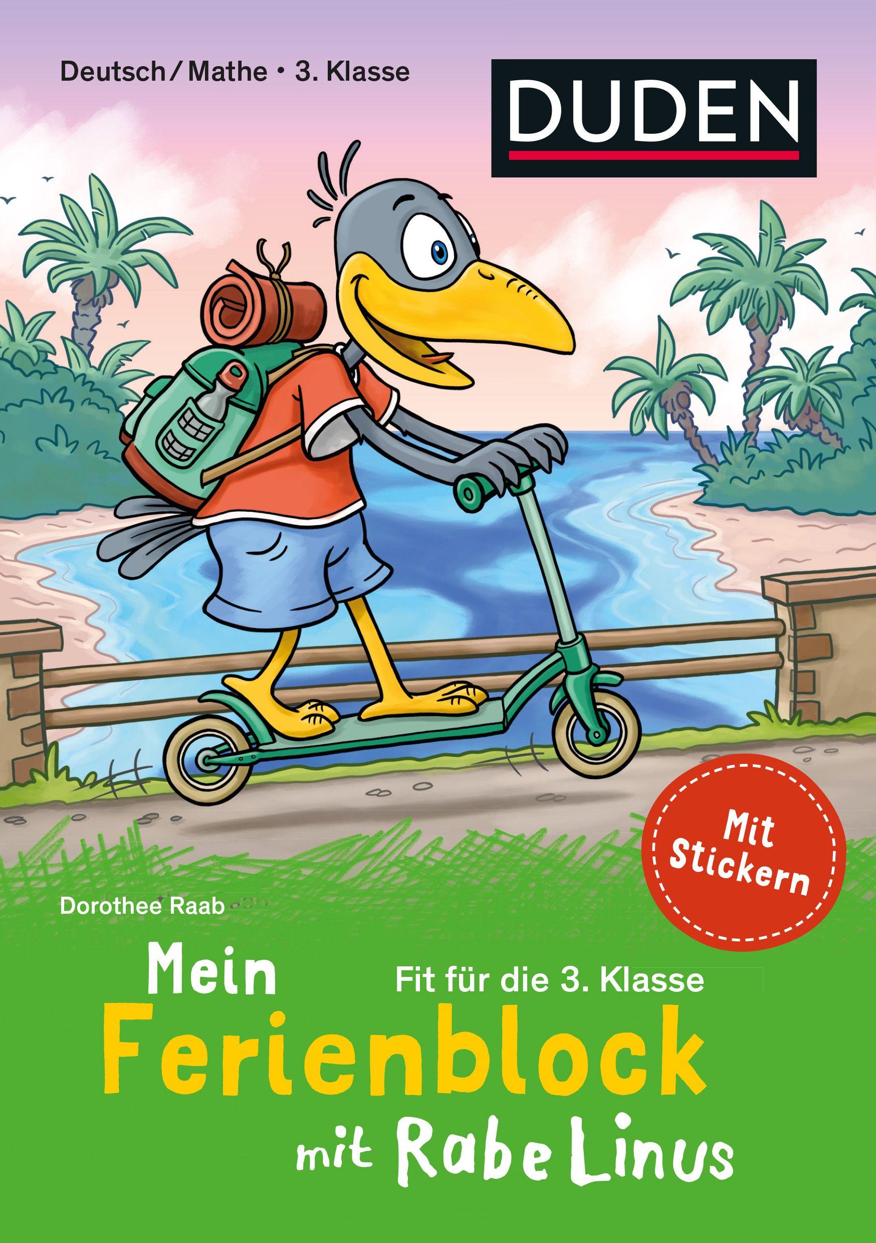 Vorderes Coverbild Mein Ferienblock mit Rabe Linus - Fit für die 3. Klasse