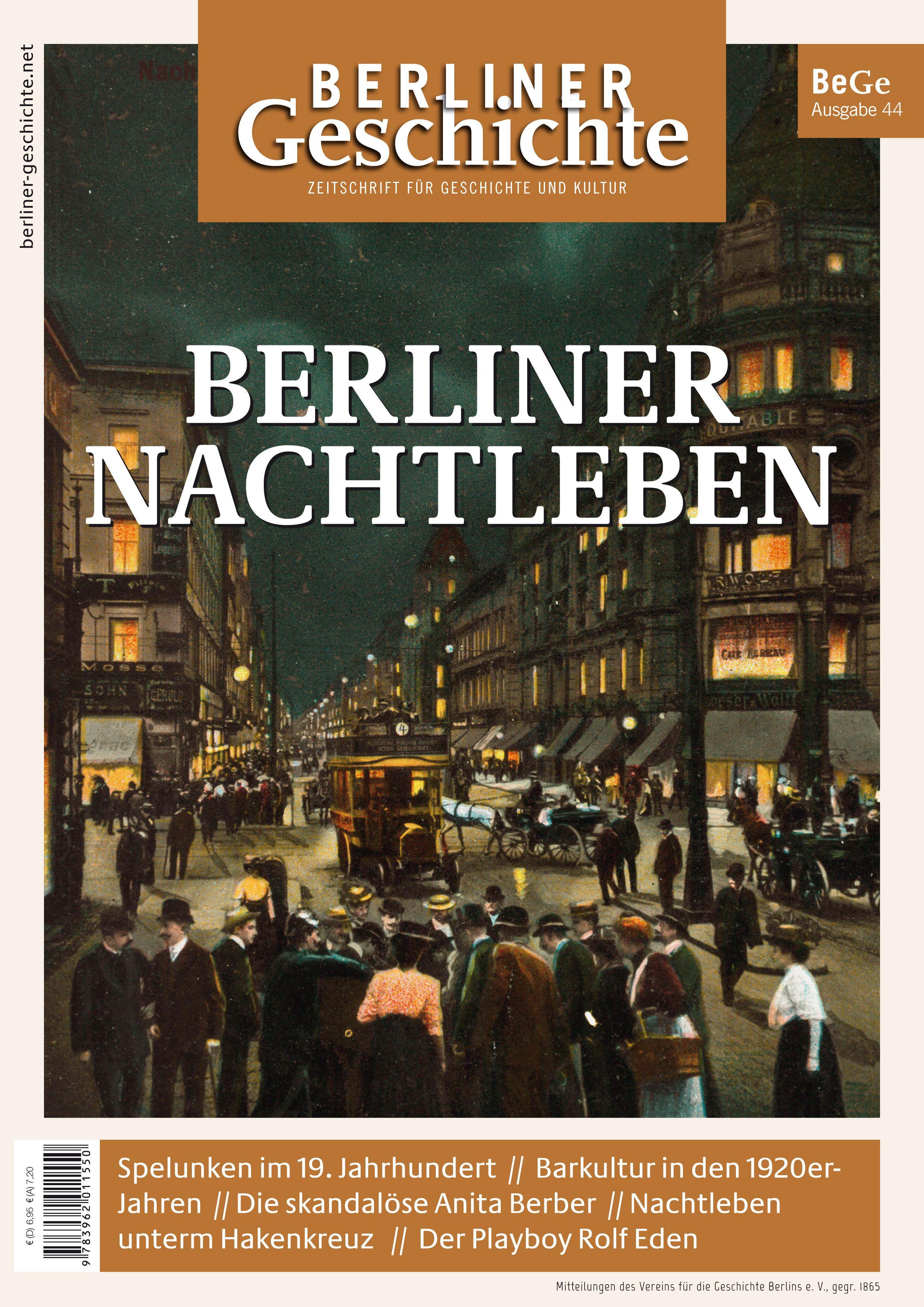 Vorderes Coverbild Berliner Geschichte - Zeitschrift für Geschichte und Kultur