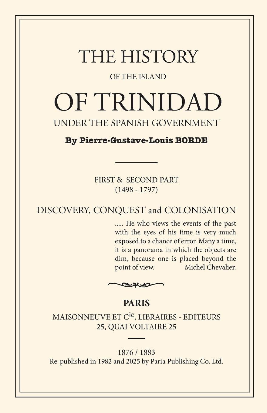 Vorderes Coverbild The History of Trinidad under the Spanish Government