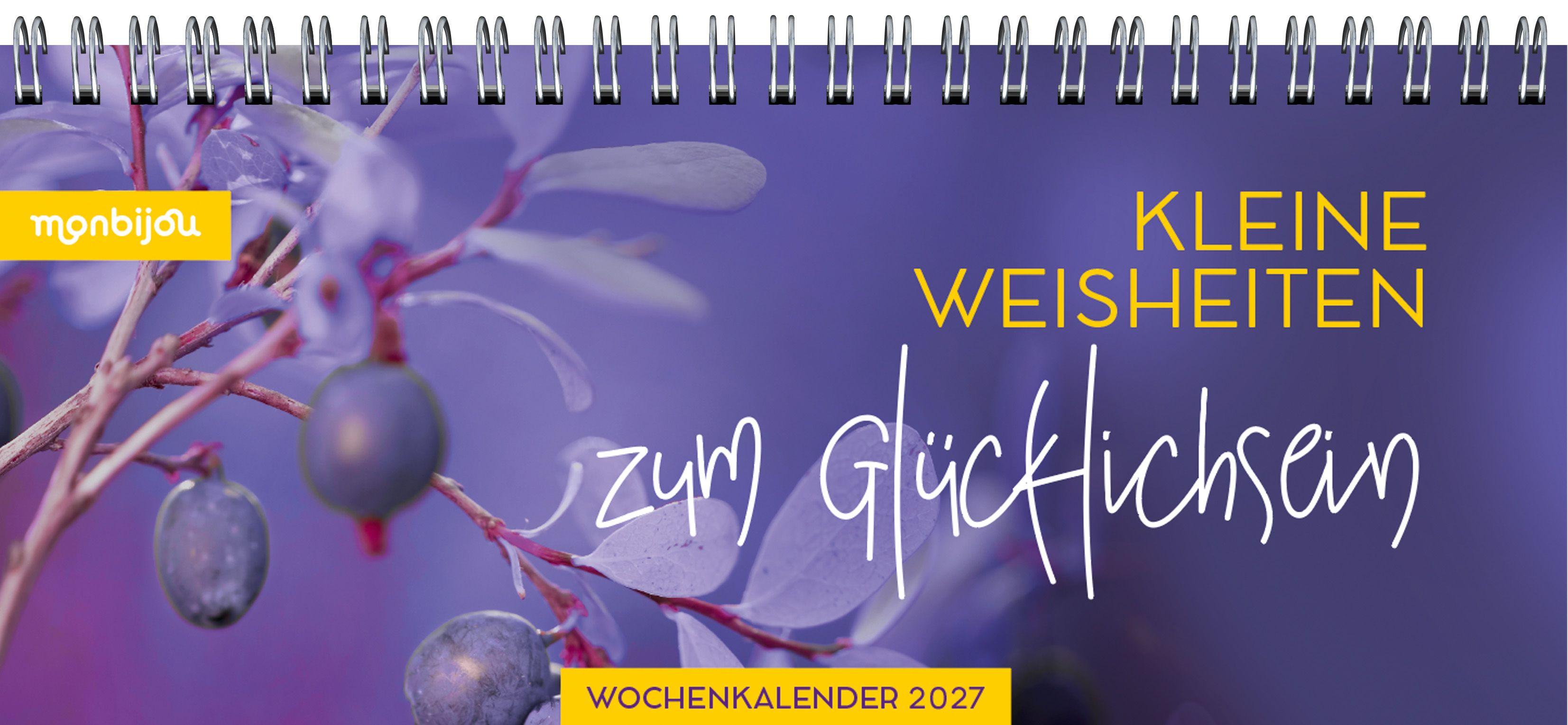 Vorderes Coverbild Mein Wochenplaner 2027 - Kleine Weisheiten zum Glücklichsein