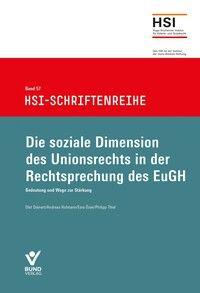 Vorderes Coverbild Die soziale Dimension des Unionrechts in der Rechtsprechung des EuGH