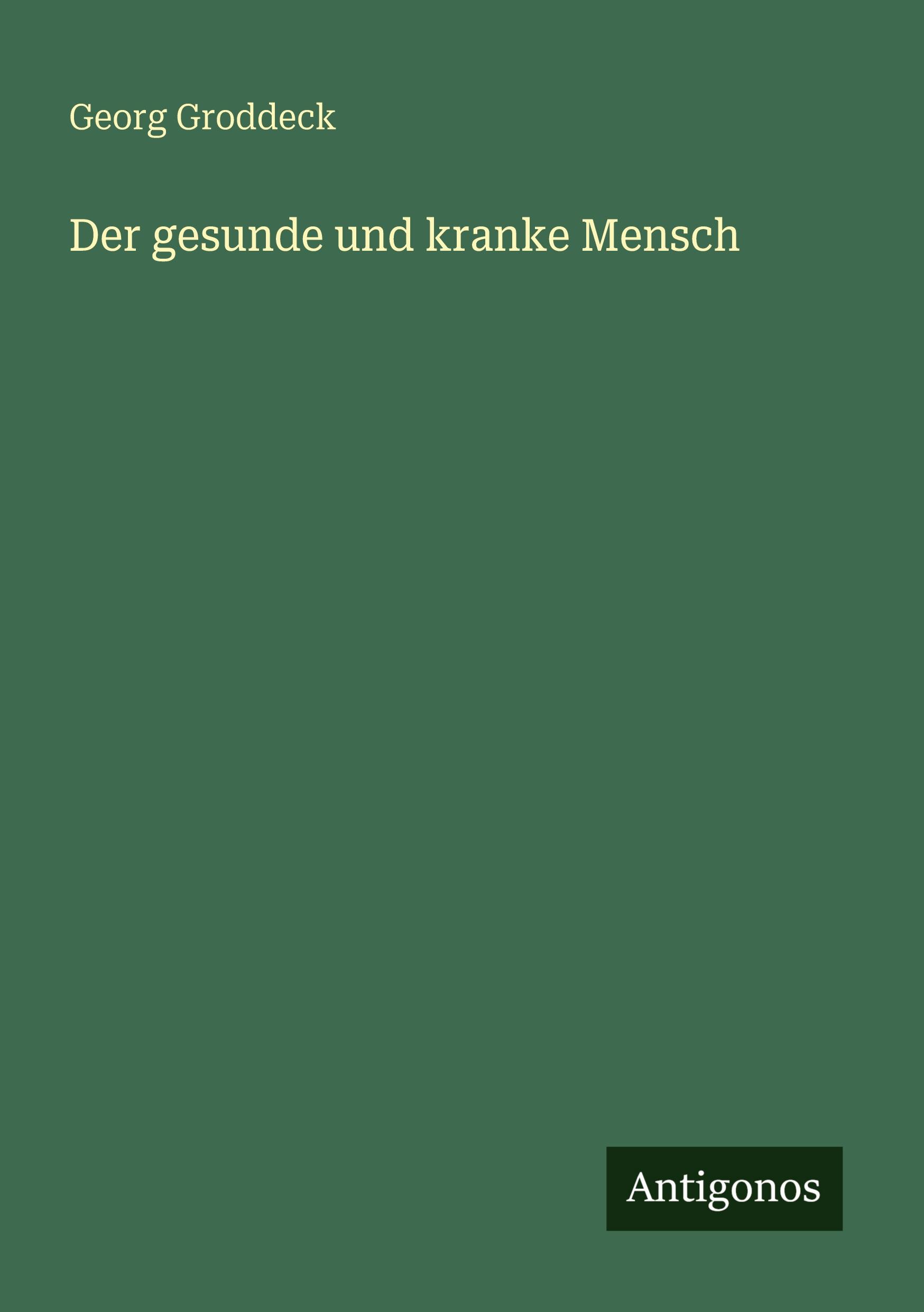 Vorderes Coverbild Der gesunde und kranke Mensch