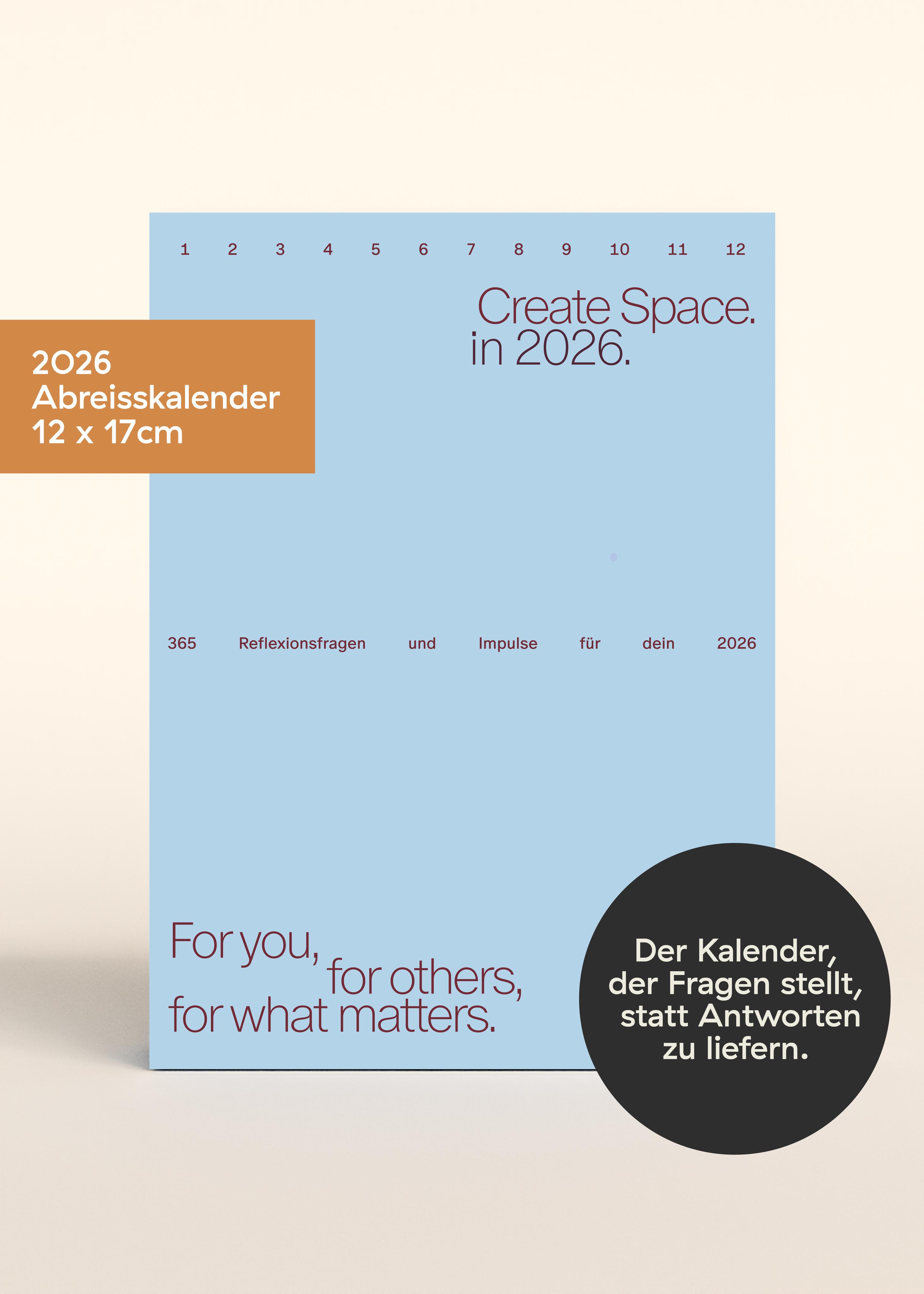 Vorderes Coverbild Create Space in 2026