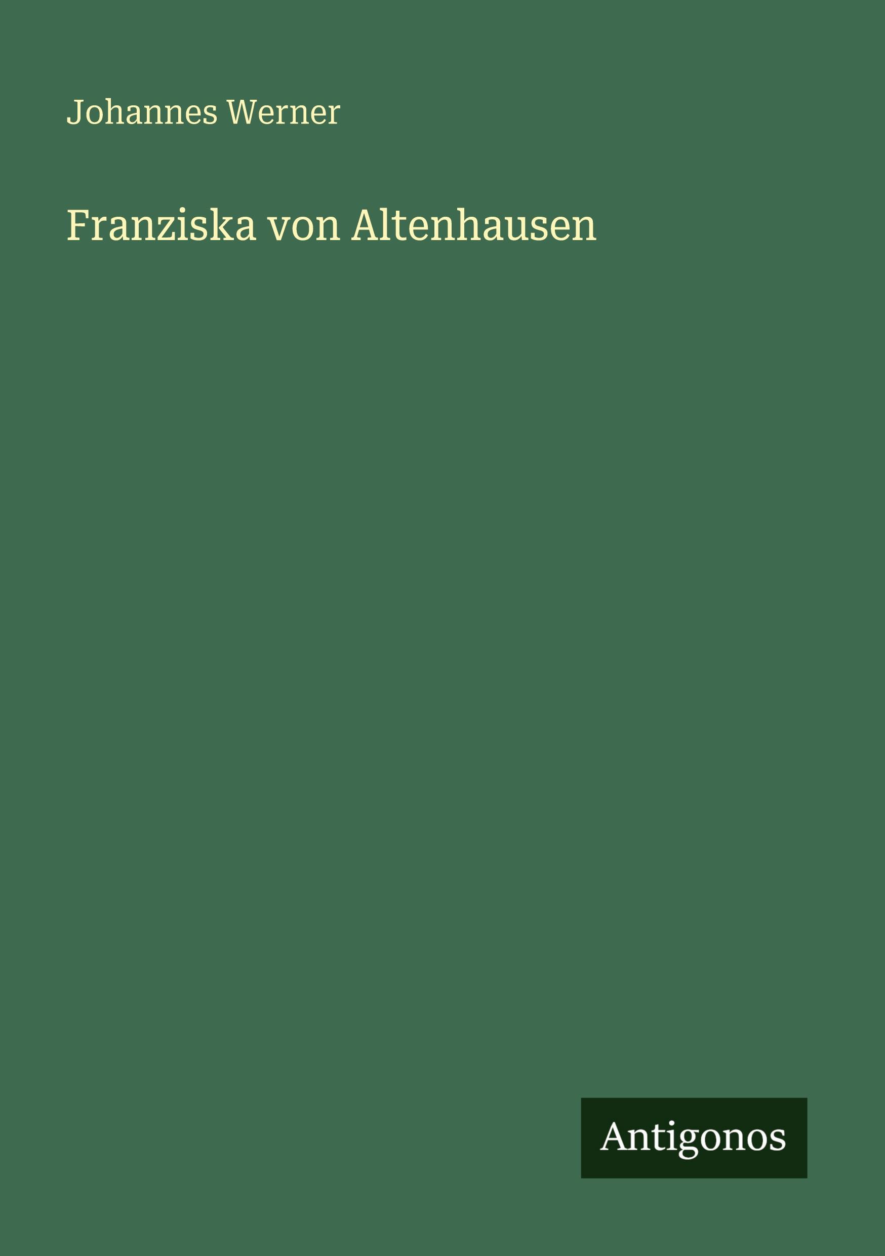 Vorderes Coverbild Franziska von Altenhausen