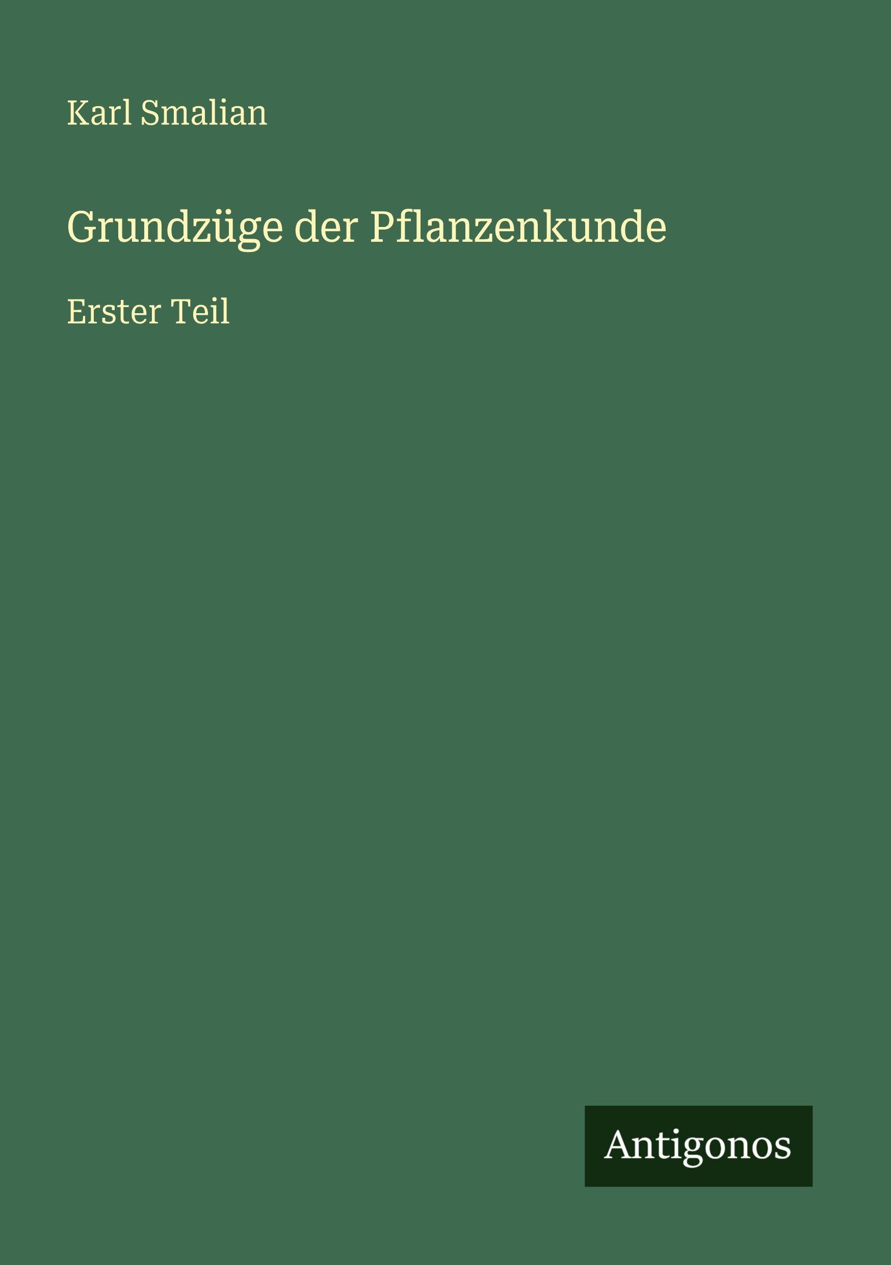 Vorderes Coverbild Grundzüge der Pflanzenkunde