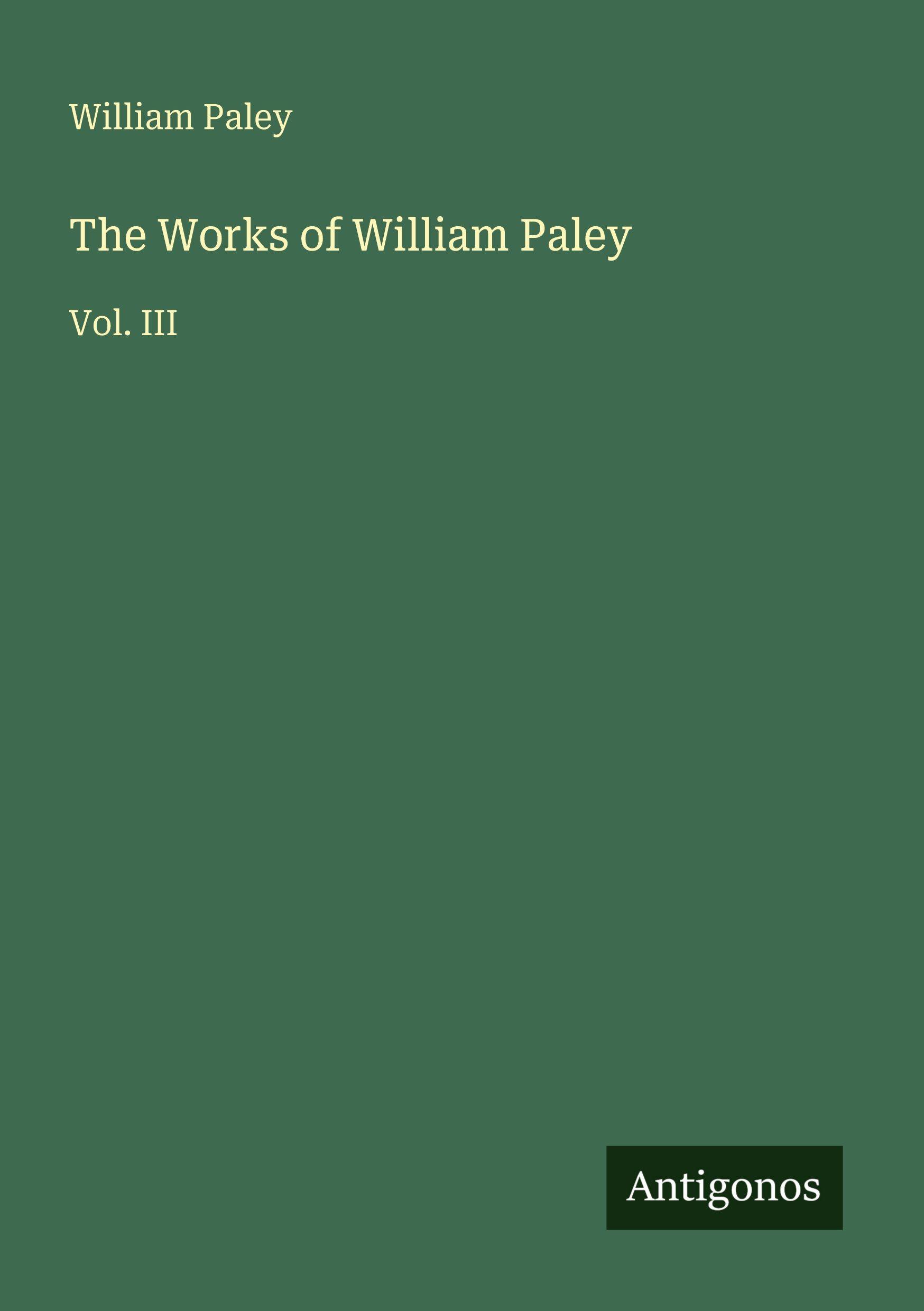 Vorderes Coverbild The Works of William Paley