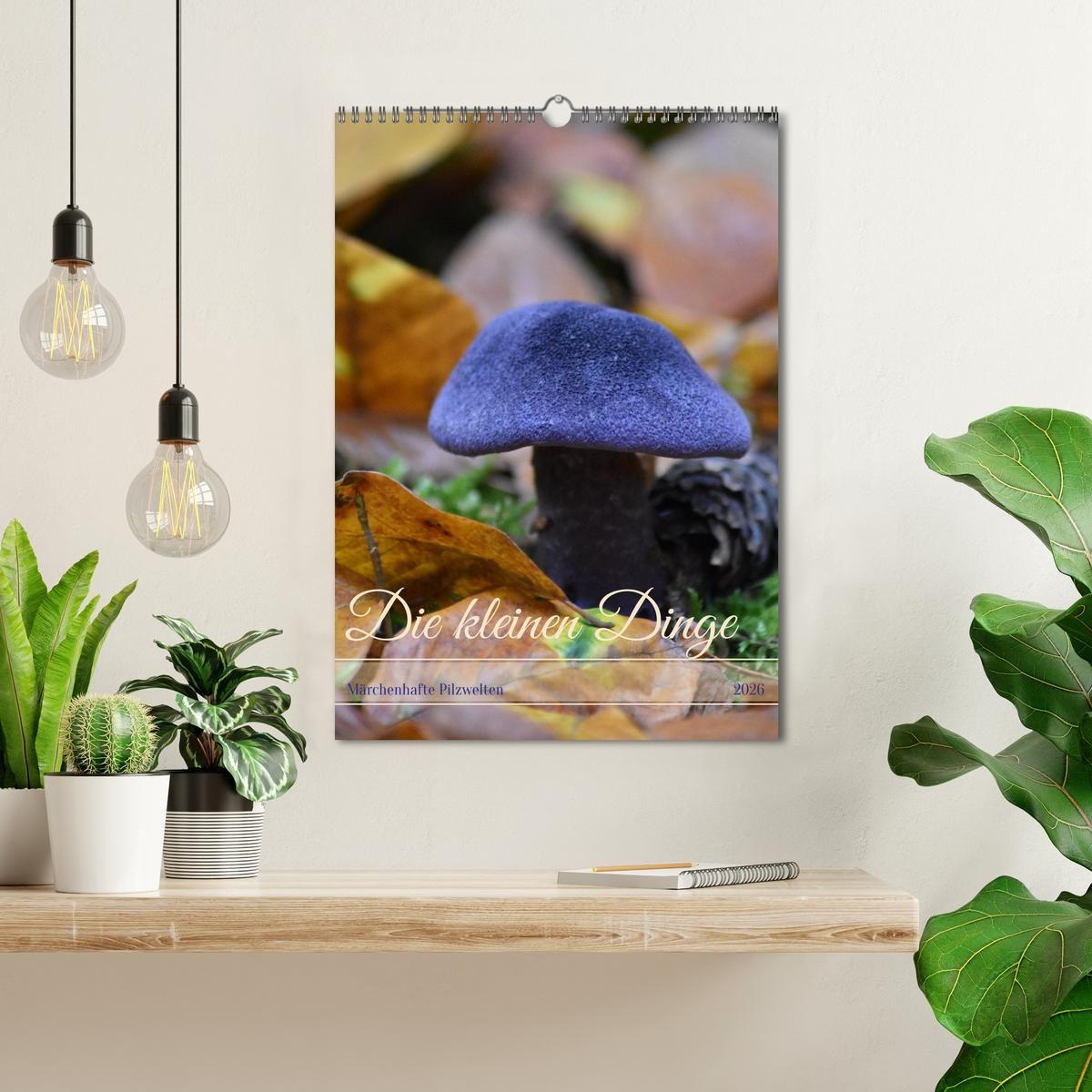 Beispielinhalt (Bild) Die kleinen Dinge - märchenhafte Pilzwelten (Wandkalender 2026 DIN A3 hoch), CALVENDO Monatskalender