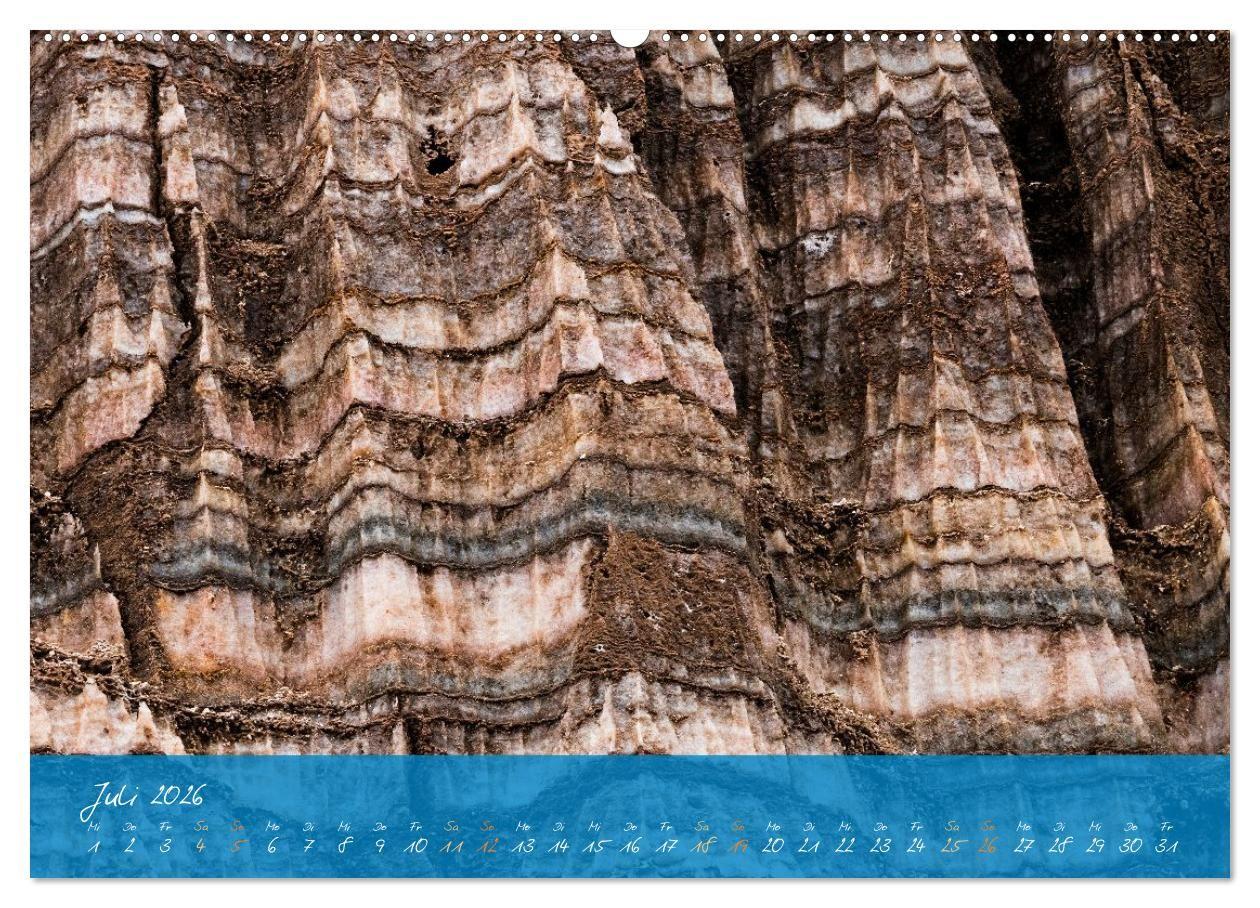 Beispielinhalt (Bild) Natur abstrakt Farben und Strukturen (Wandkalender 2026 DIN A2 quer), CALVENDO Monatskalender