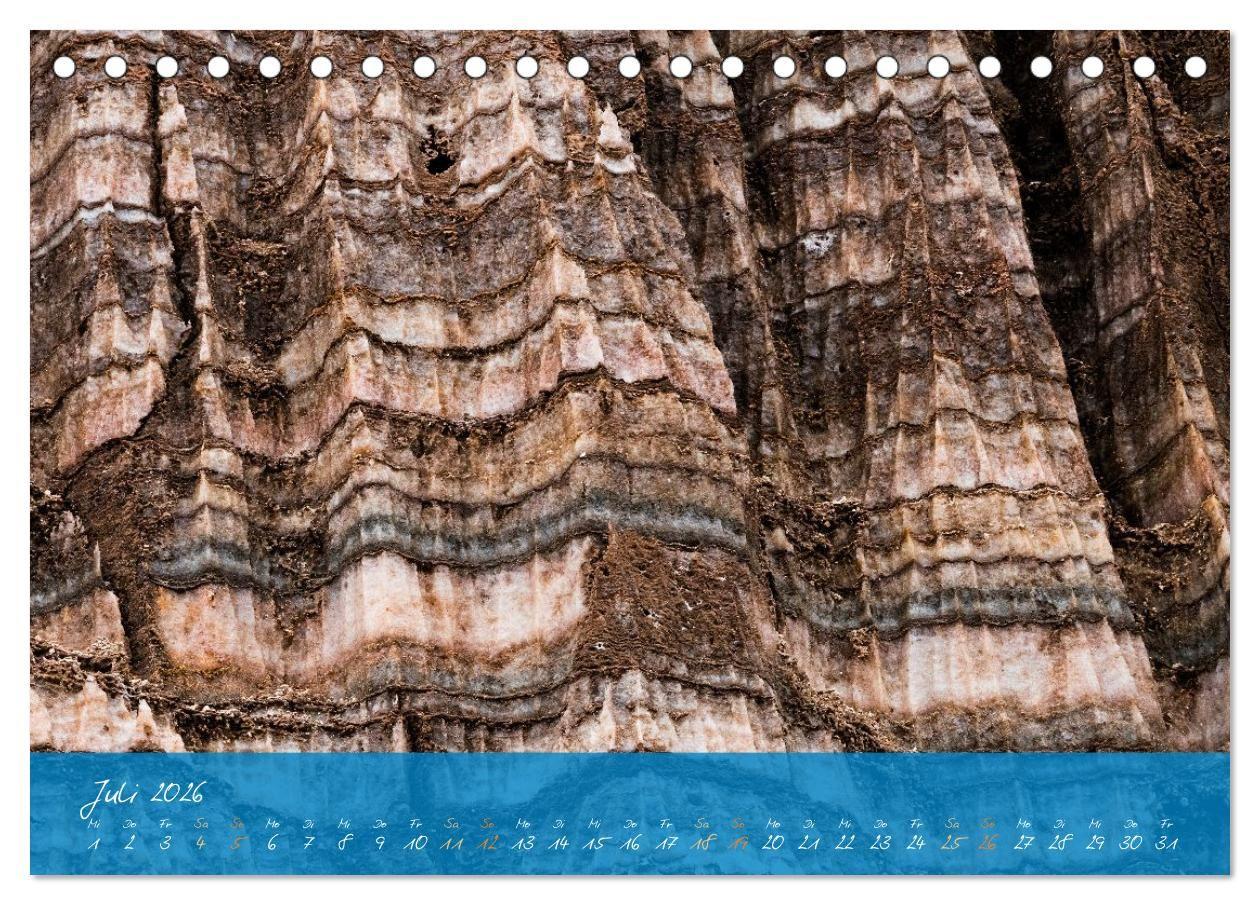 Beispielinhalt (Bild) Natur abstrakt Farben und Strukturen (Tischkalender 2026 DIN A5 quer), CALVENDO Monatskalender