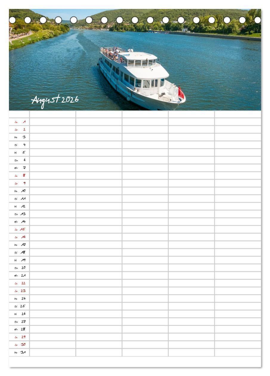 Beispielinhalt (Bild) Heidelberger Familienkalender (Tischkalender 2026 DIN A5 hoch), CALVENDO Monatskalender