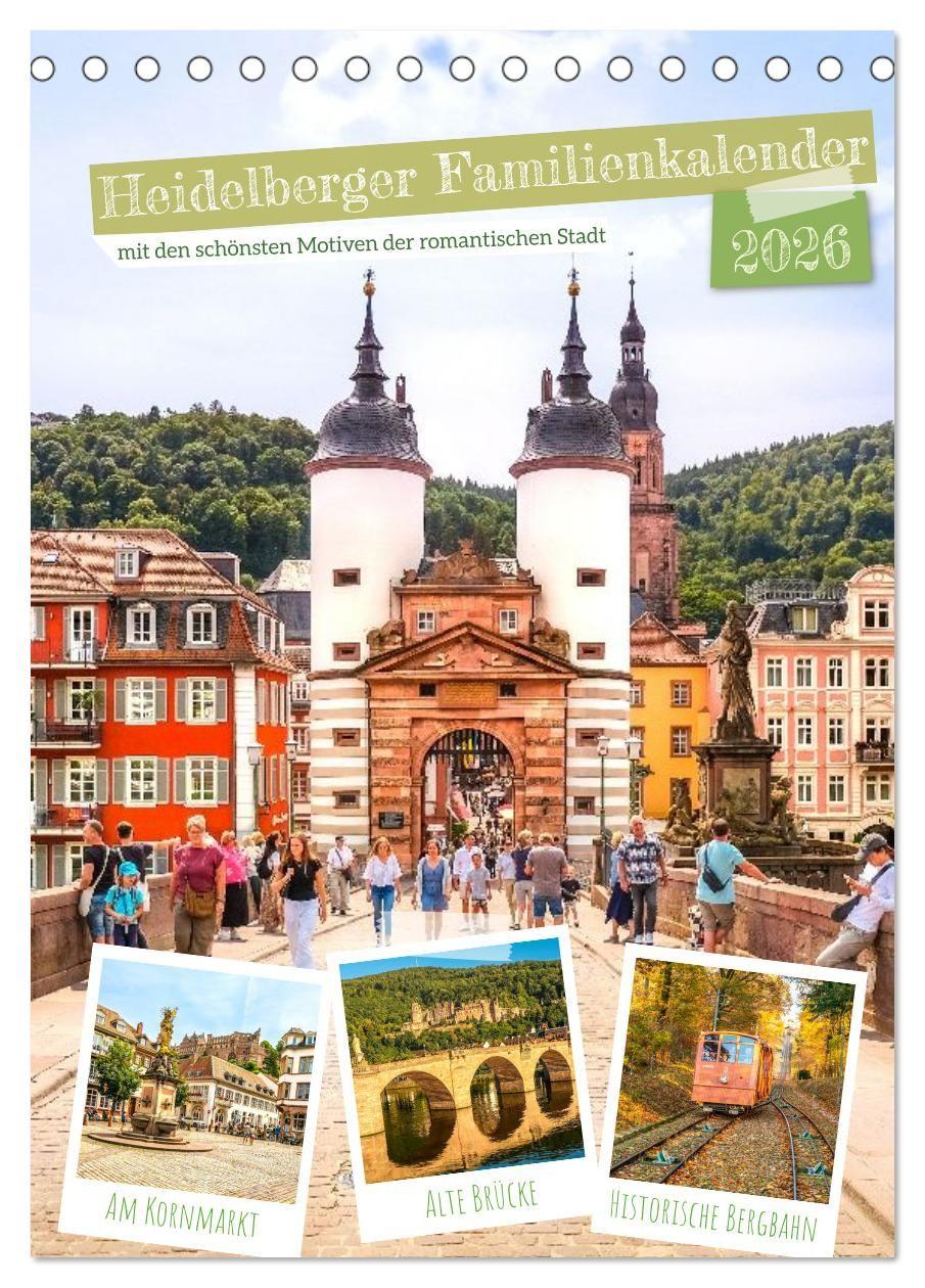 Vorderes Coverbild Heidelberger Familienkalender (Tischkalender 2026 DIN A5 hoch), CALVENDO Monatskalender