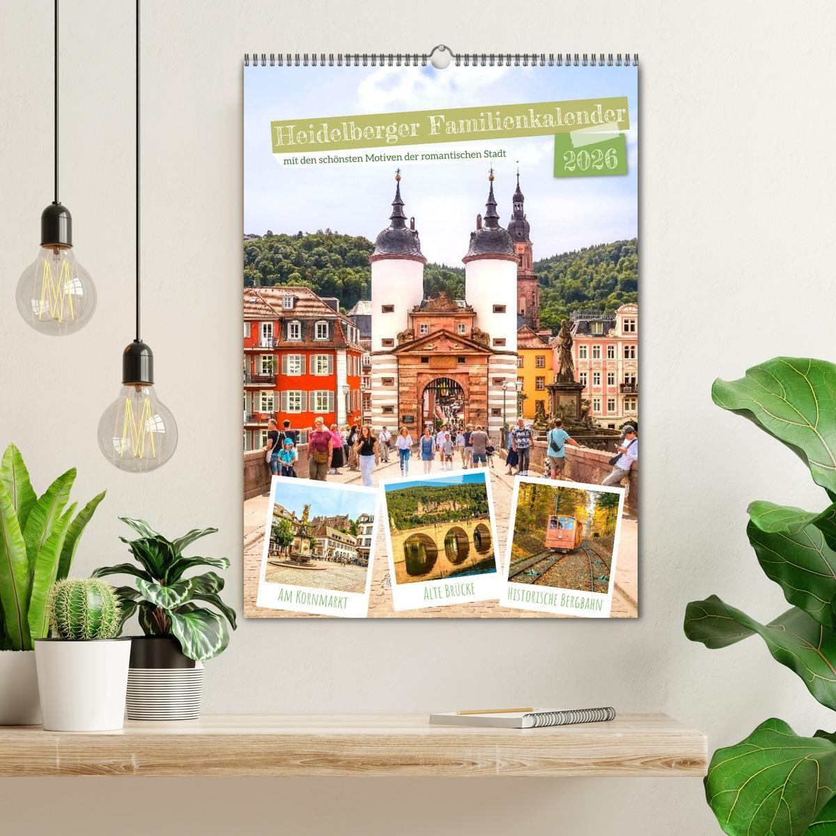Beispielinhalt (Bild) Heidelberger Familienkalender (Wandkalender 2026 DIN A2 hoch), CALVENDO Monatskalender