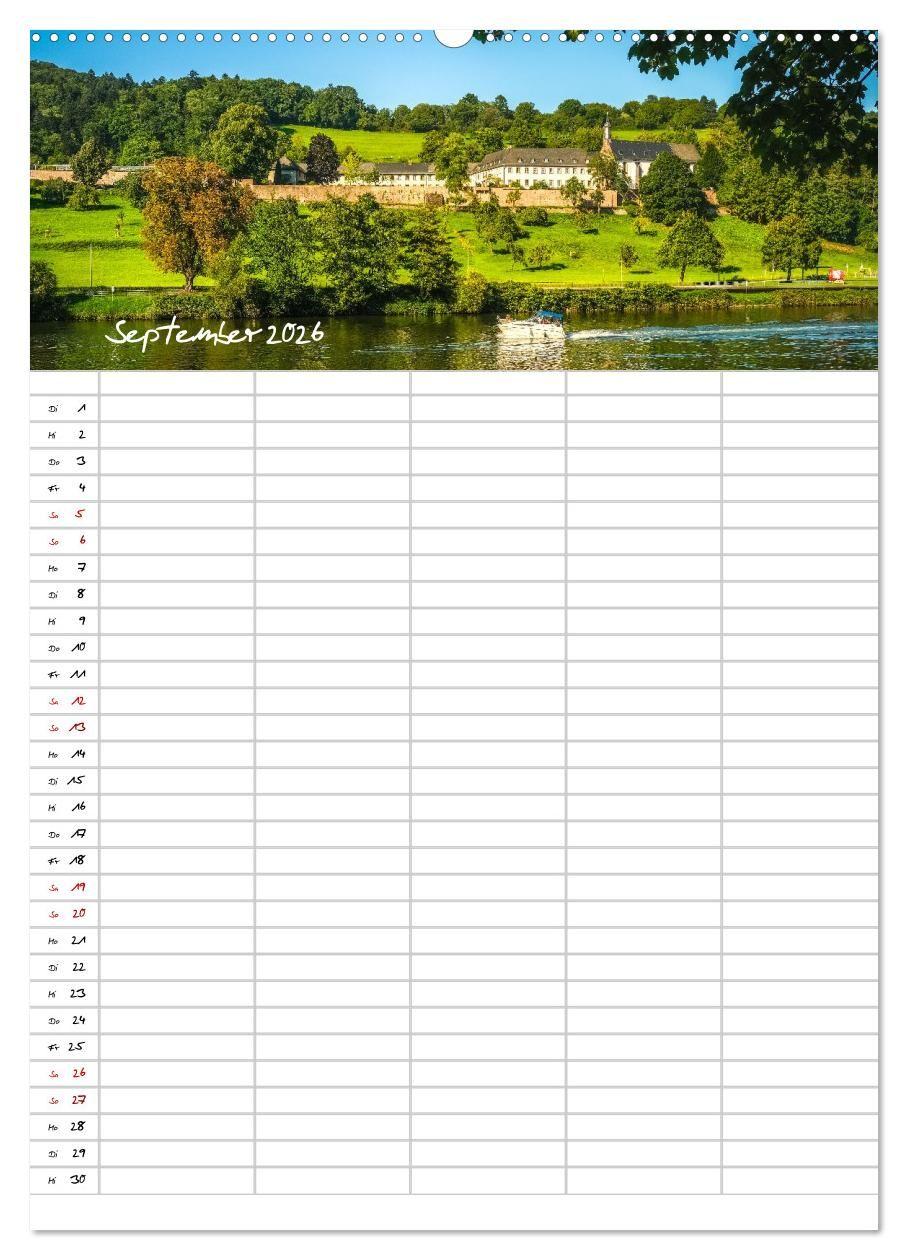 Beispielinhalt (Bild) Heidelberger Familienkalender (Wandkalender 2026 DIN A2 hoch), CALVENDO Monatskalender