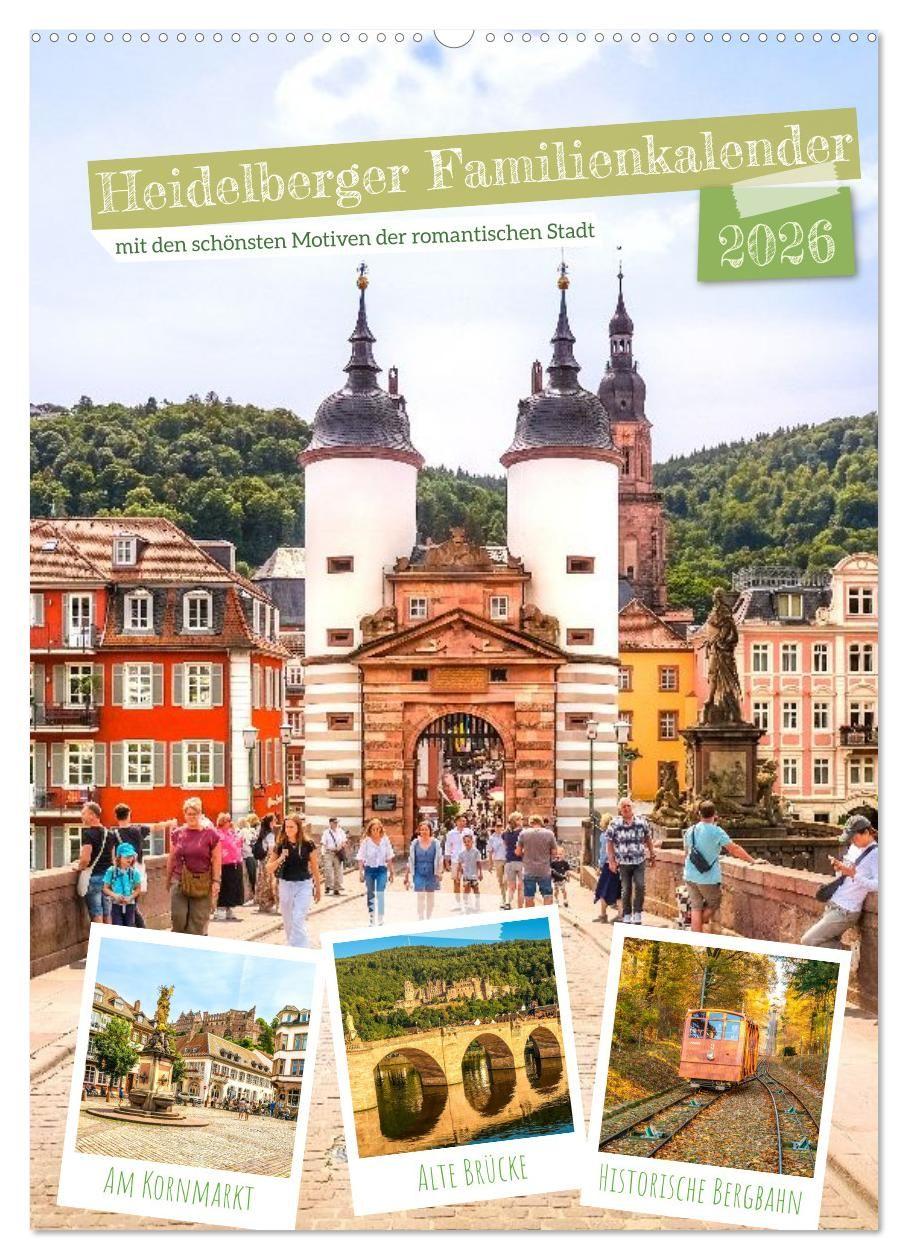 Vorderes Coverbild Heidelberger Familienkalender (Wandkalender 2026 DIN A2 hoch), CALVENDO Monatskalender
