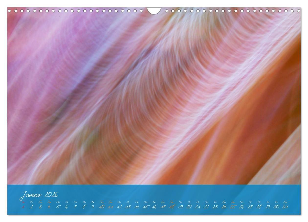 Beispielinhalt (Bild) Natur abstrakt Farben und Strukturen (Wandkalender 2026 DIN A3 quer), CALVENDO Monatskalender