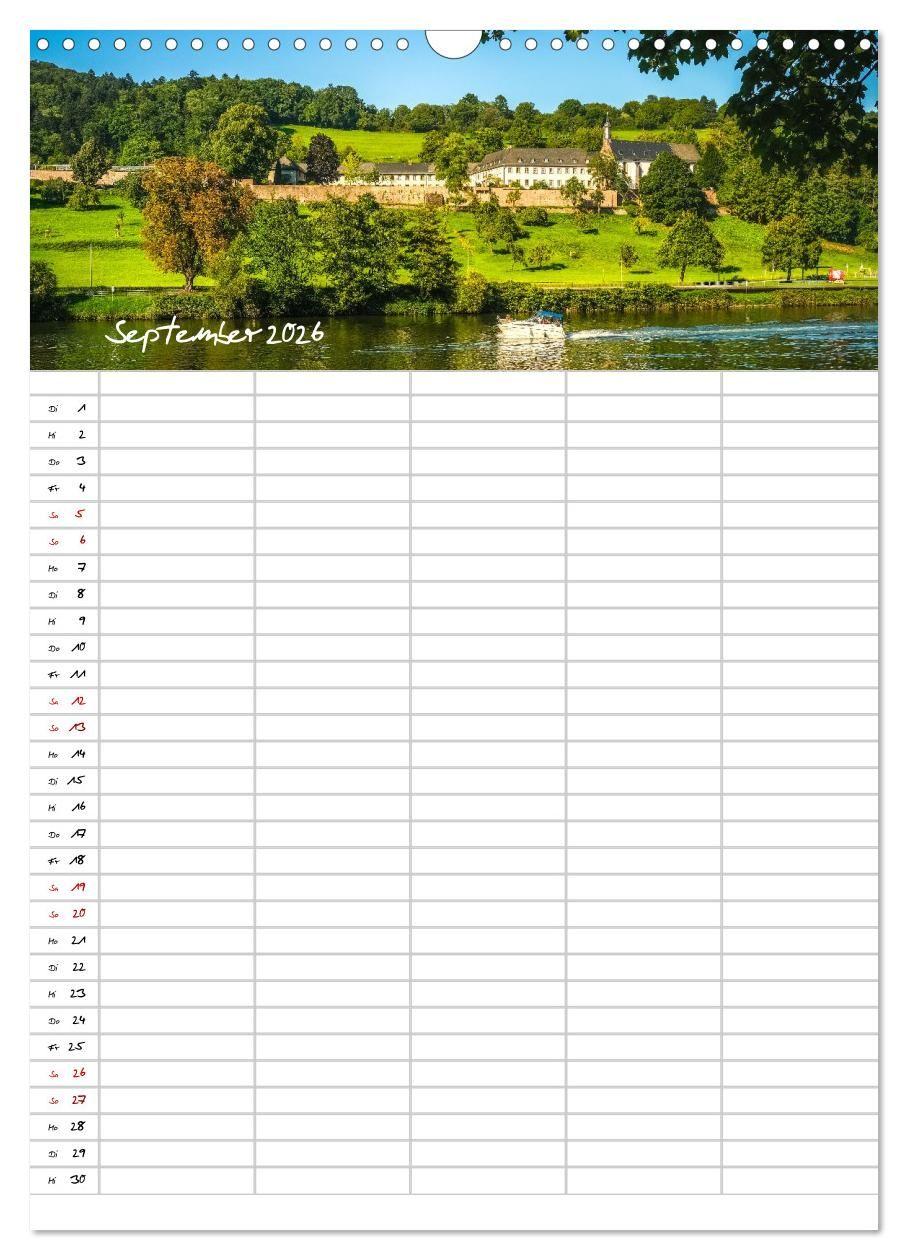 Beispielinhalt (Bild) Heidelberger Familienkalender (Wandkalender 2026 DIN A3 hoch), CALVENDO Monatskalender