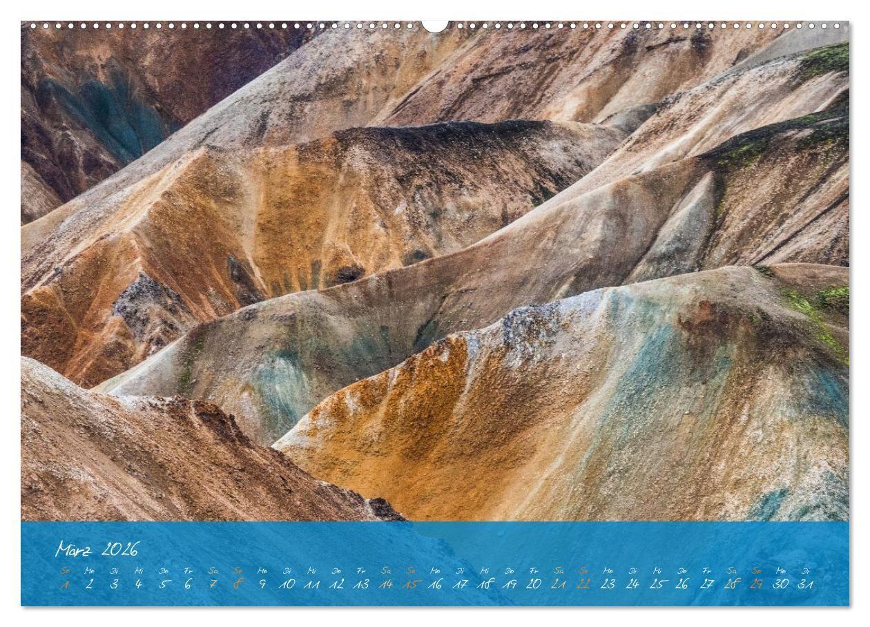 Beispielinhalt (Bild) Natur abstrakt Farben und Strukturen (hochwertiger Premium Wandkalender 2026 DIN A2 quer), Kunstdruck in Hochglanz