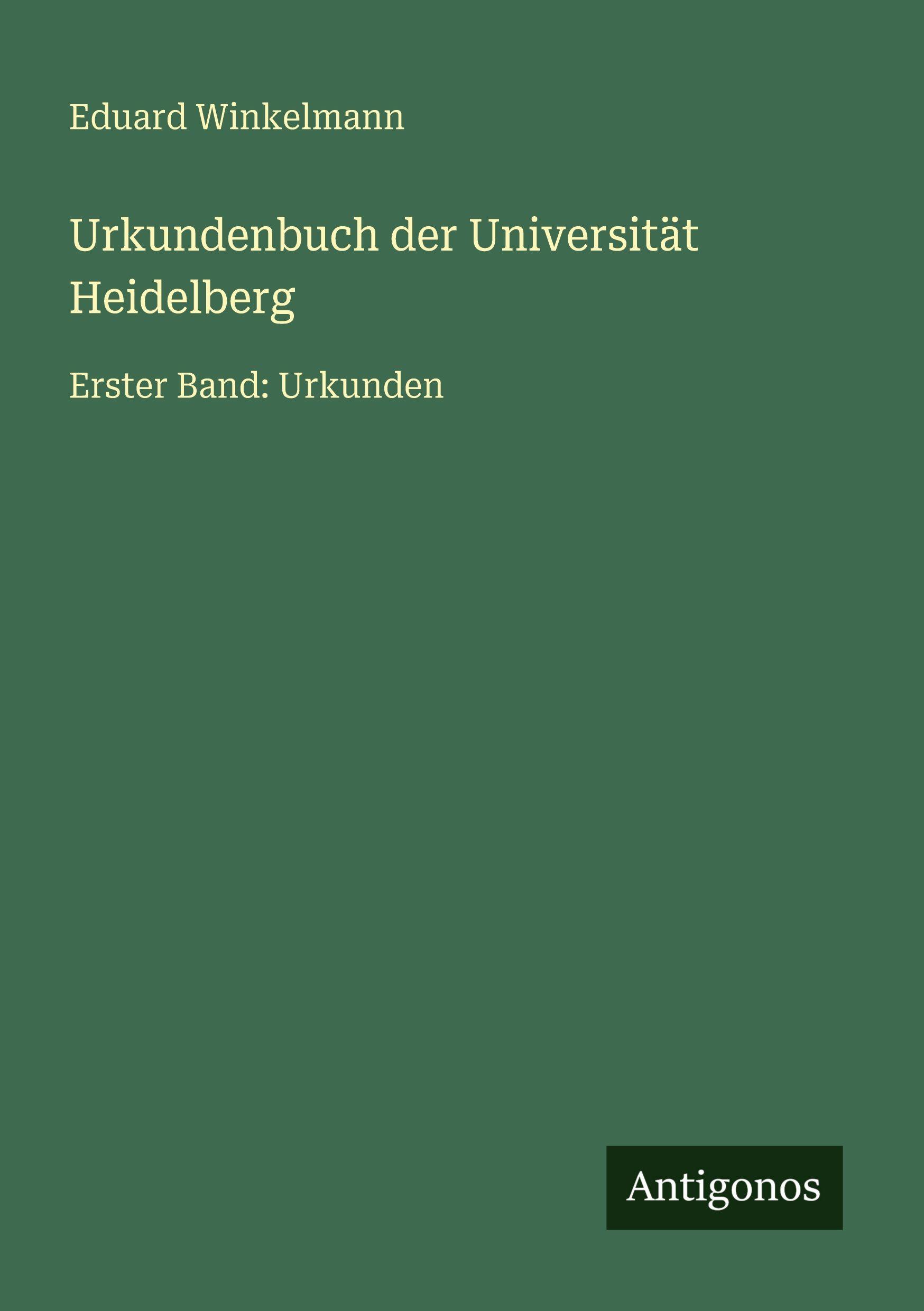 Vorderes Coverbild Urkundenbuch der Universität Heidelberg