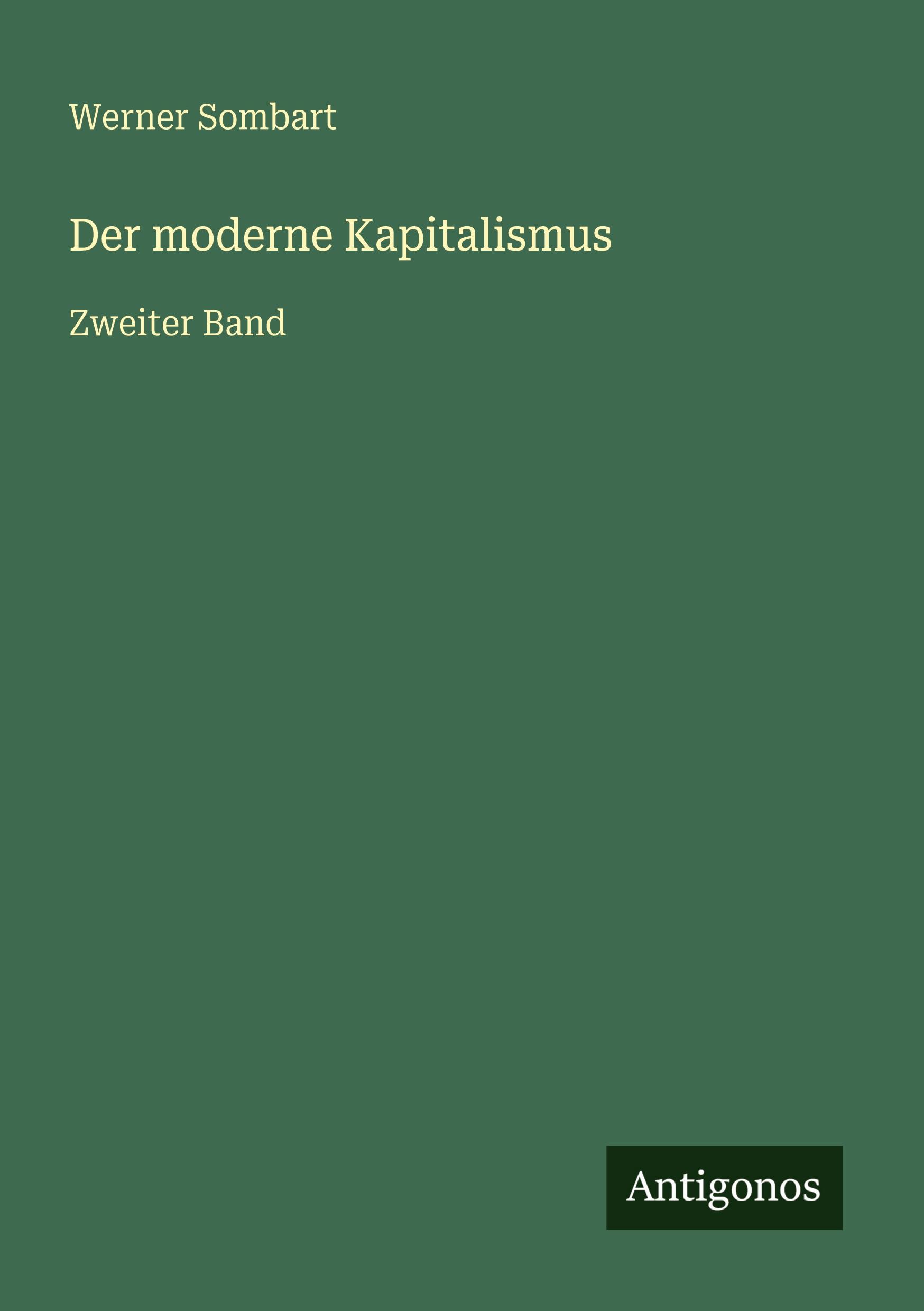 Vorderes Coverbild Der moderne Kapitalismus