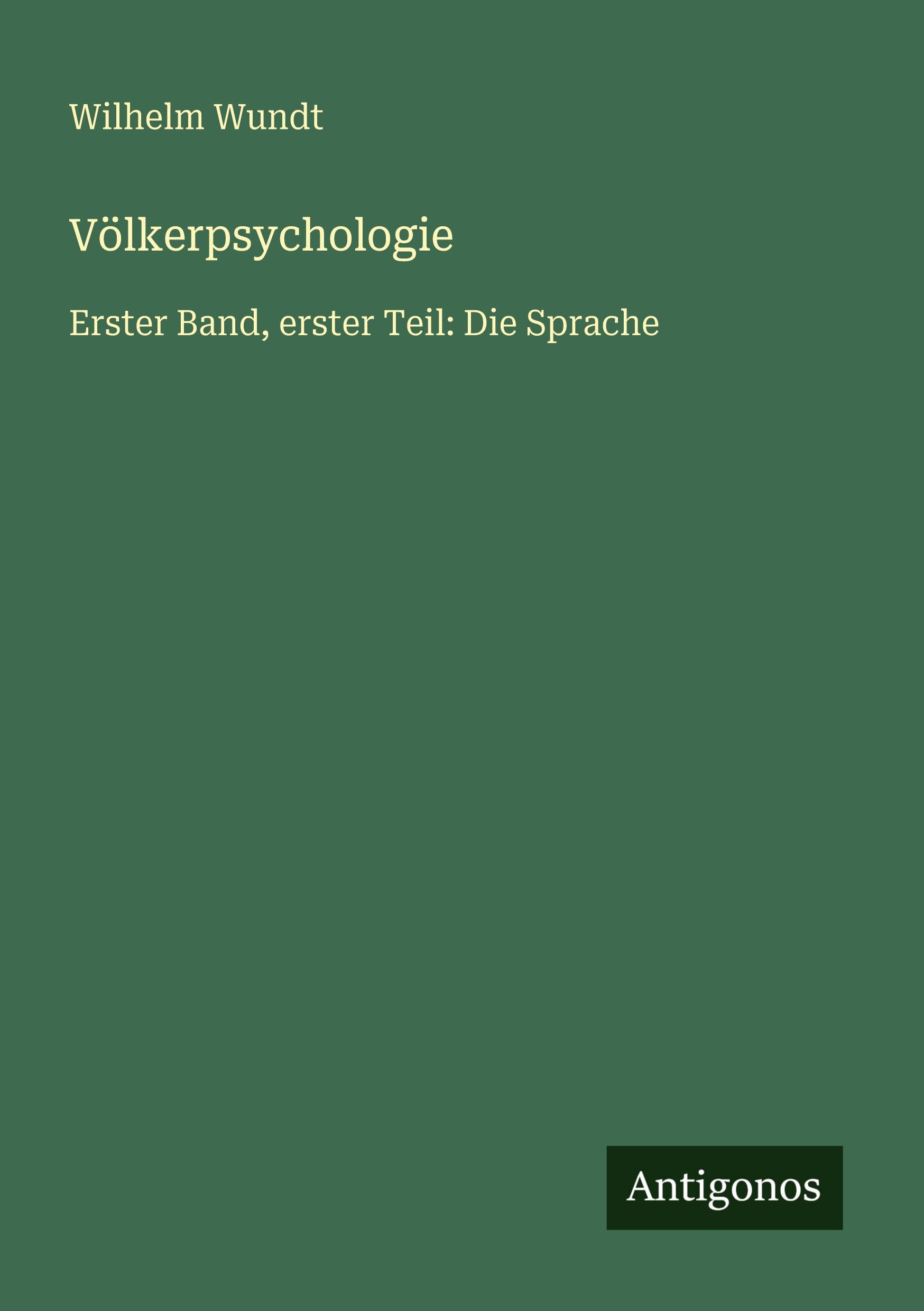 Vorderes Coverbild Völkerpsychologie