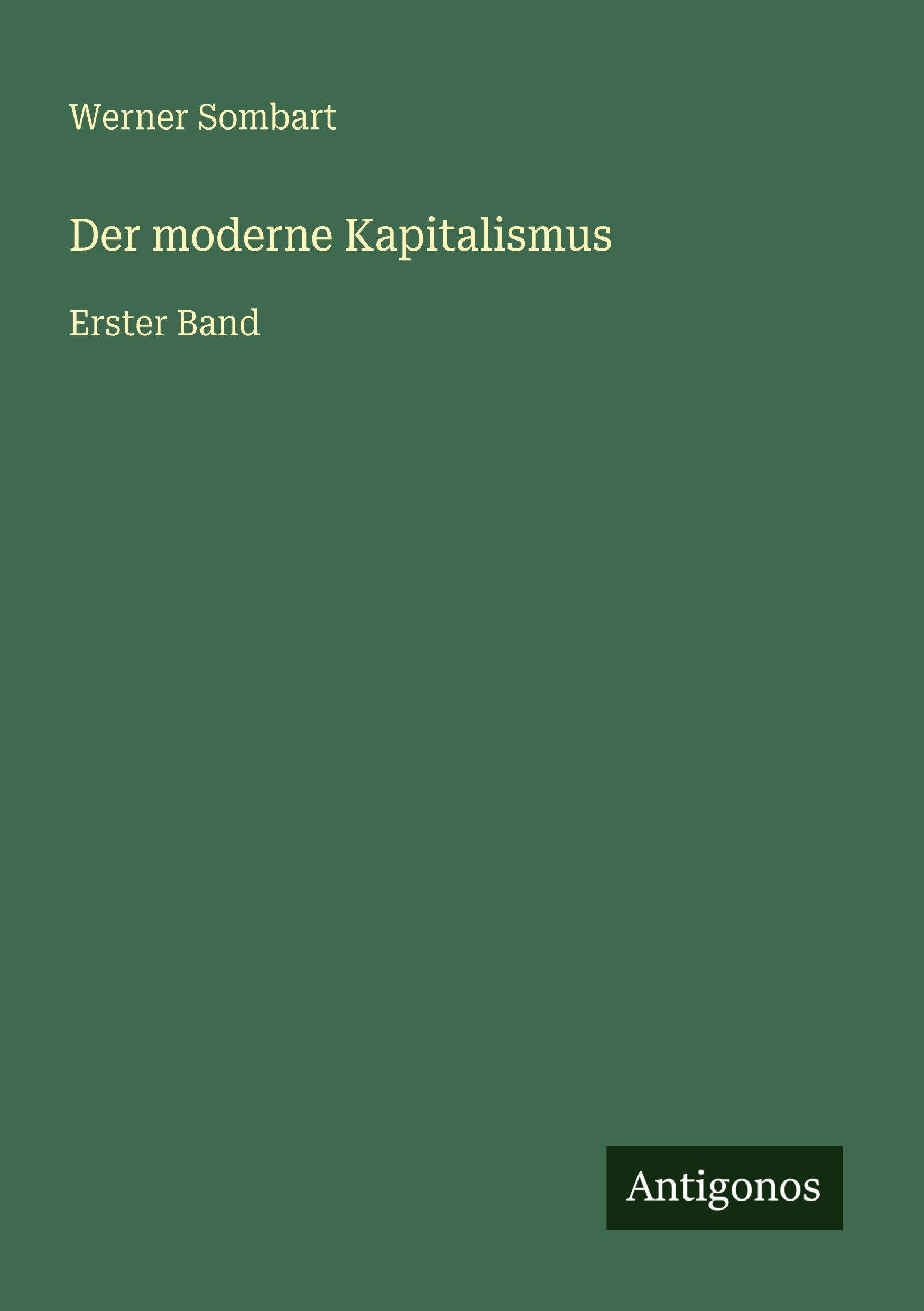 Vorderes Coverbild Der moderne Kapitalismus