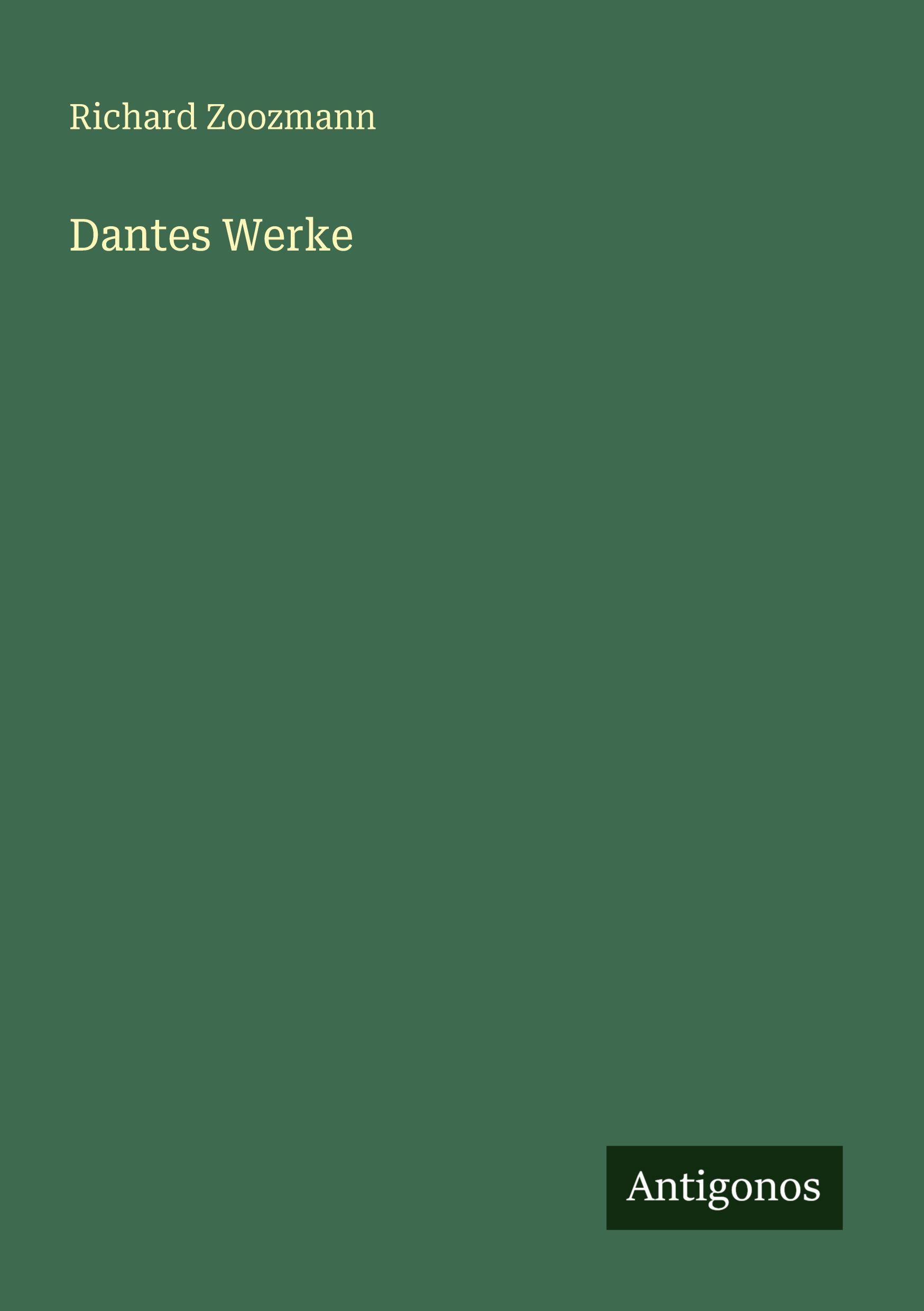 Vorderes Coverbild Dantes Werke