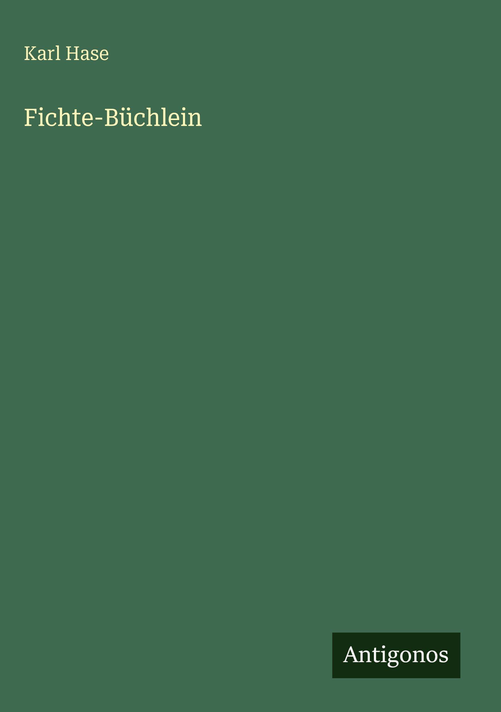Vorderes Coverbild Fichte-Büchlein