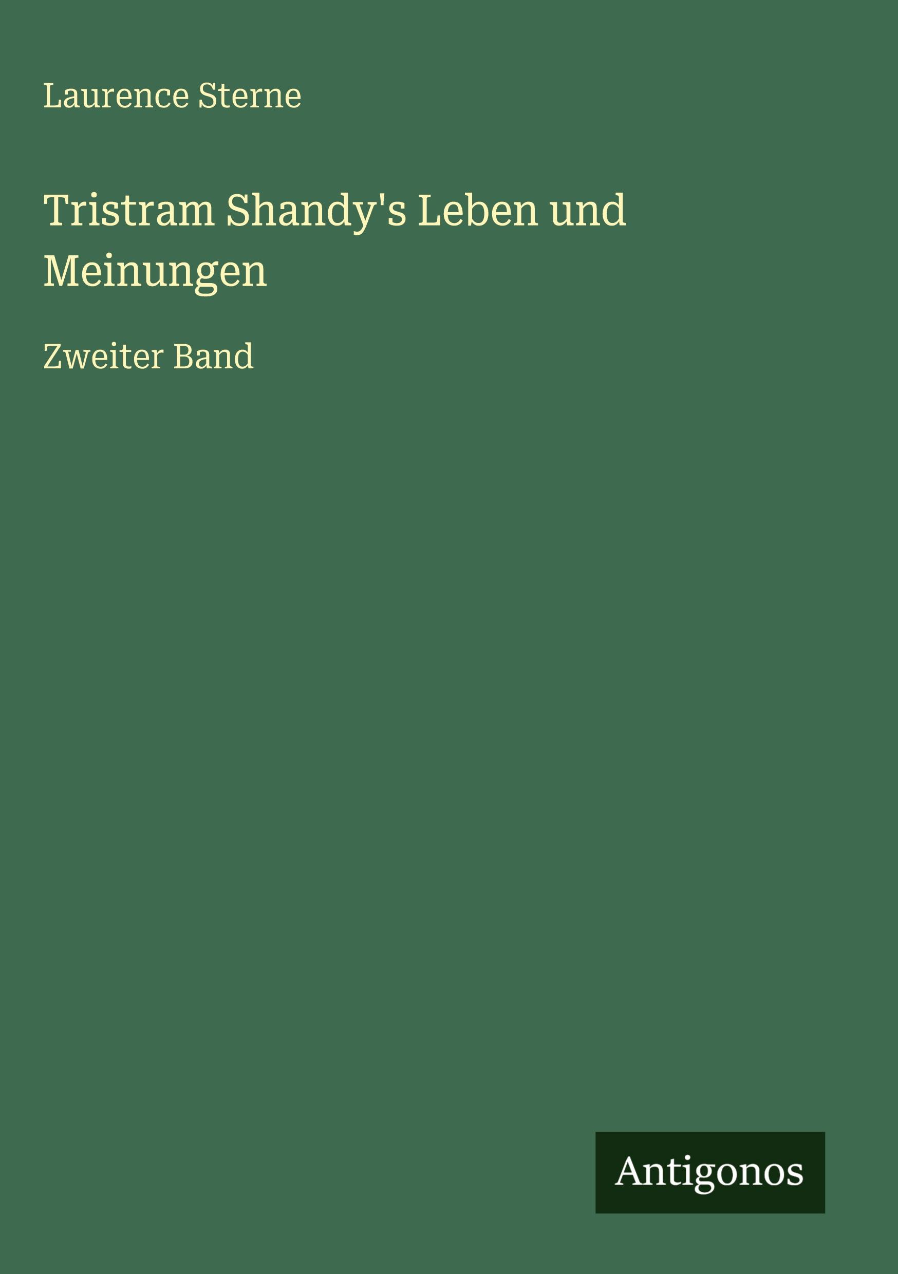 Vorderes Coverbild Tristram Shandy's Leben und Meinungen