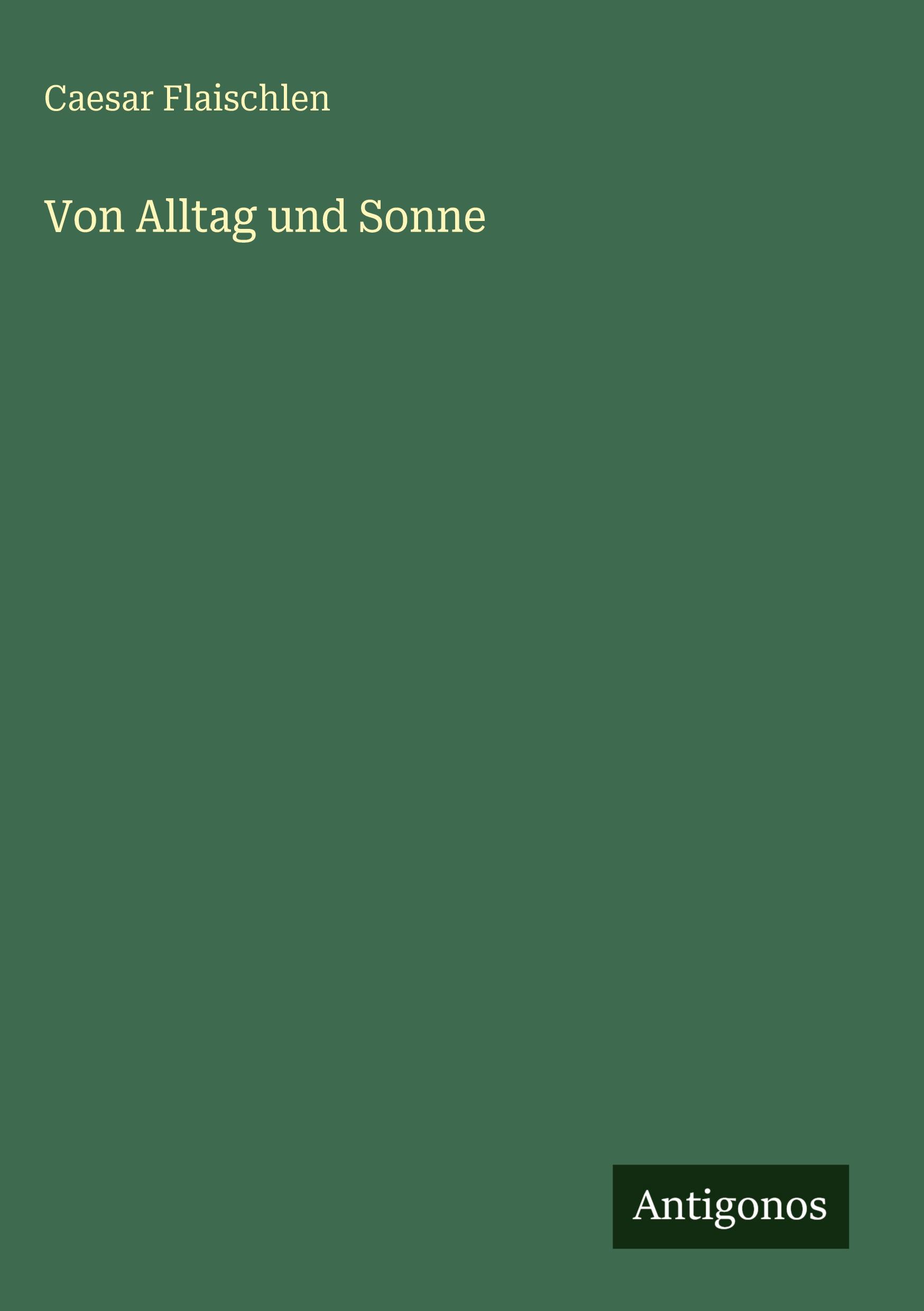 Vorderes Coverbild Von Alltag und Sonne