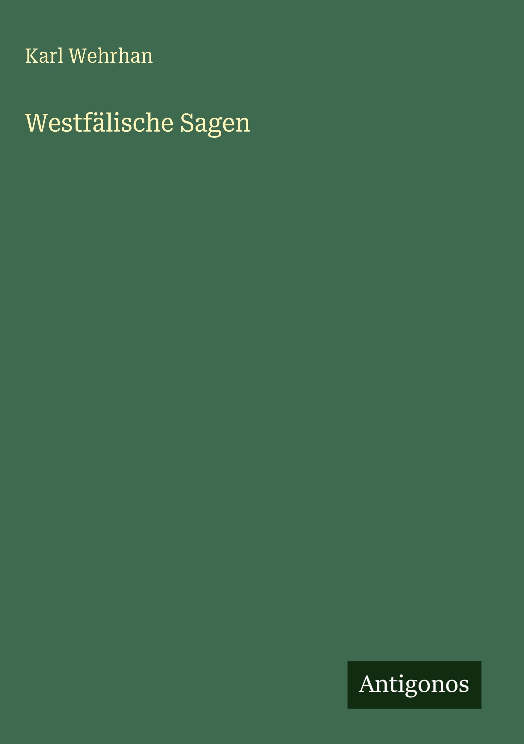 Vorderes Coverbild Westfälische Sagen