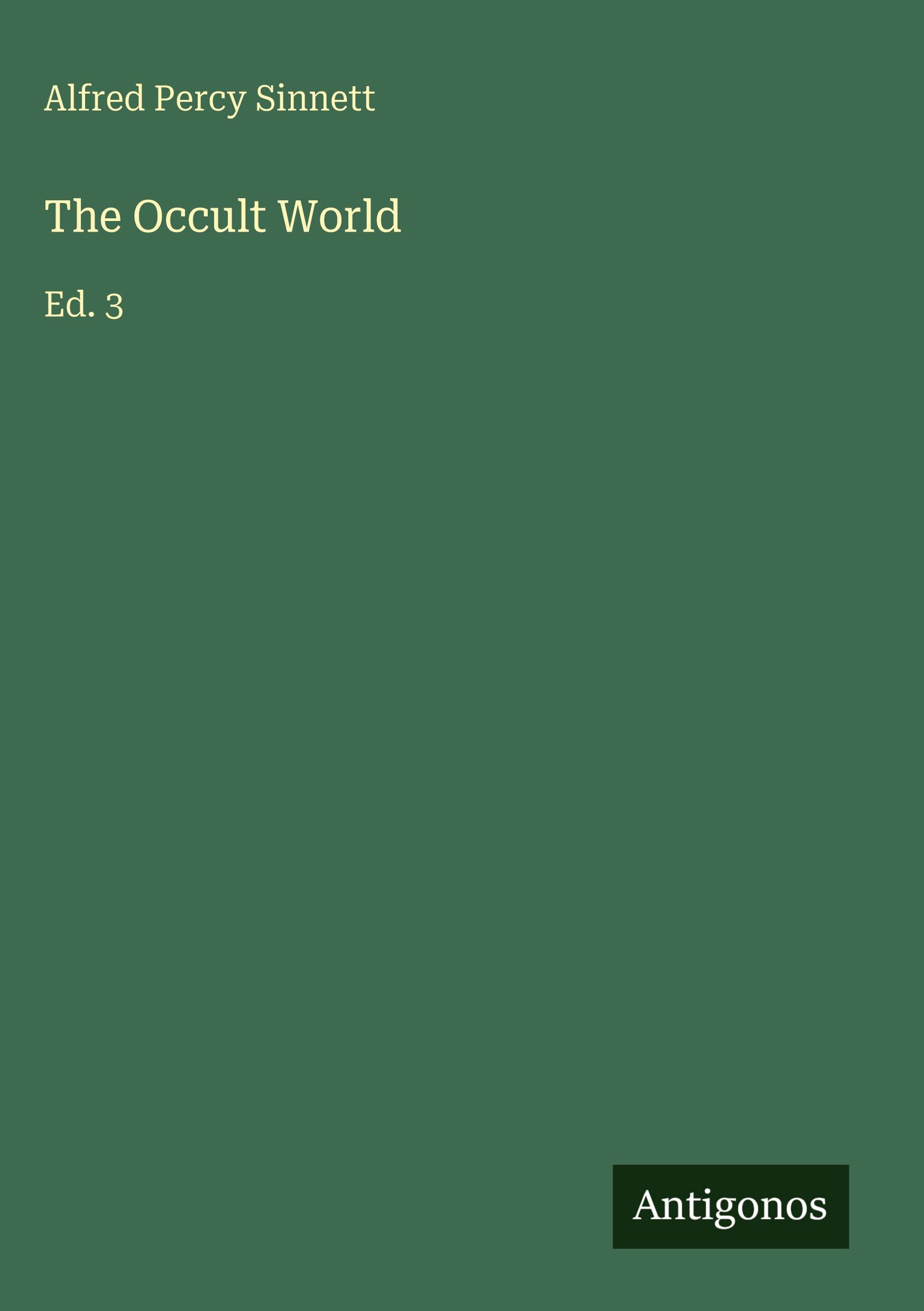Vorderes Coverbild The Occult World