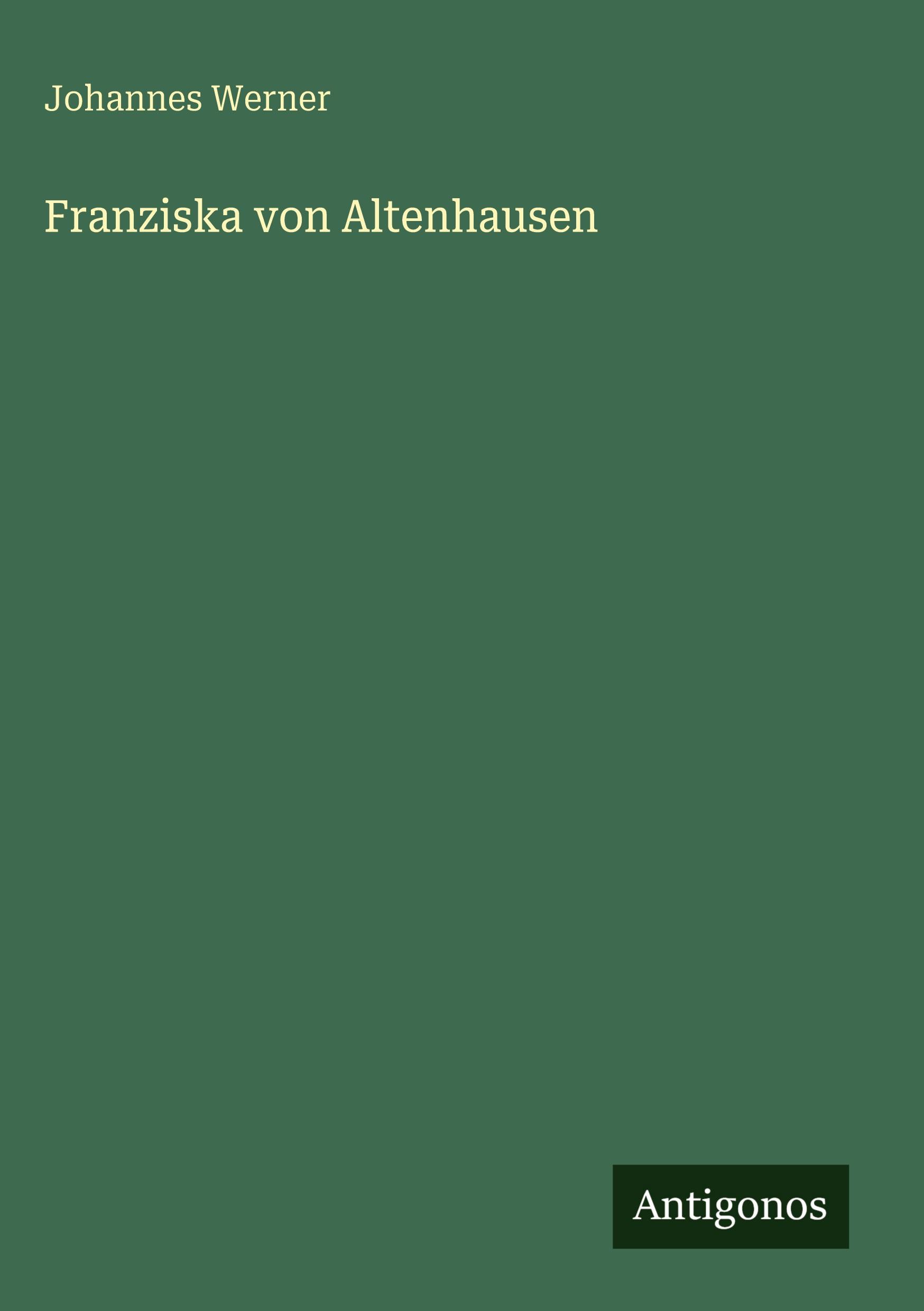 Vorderes Coverbild Franziska von Altenhausen