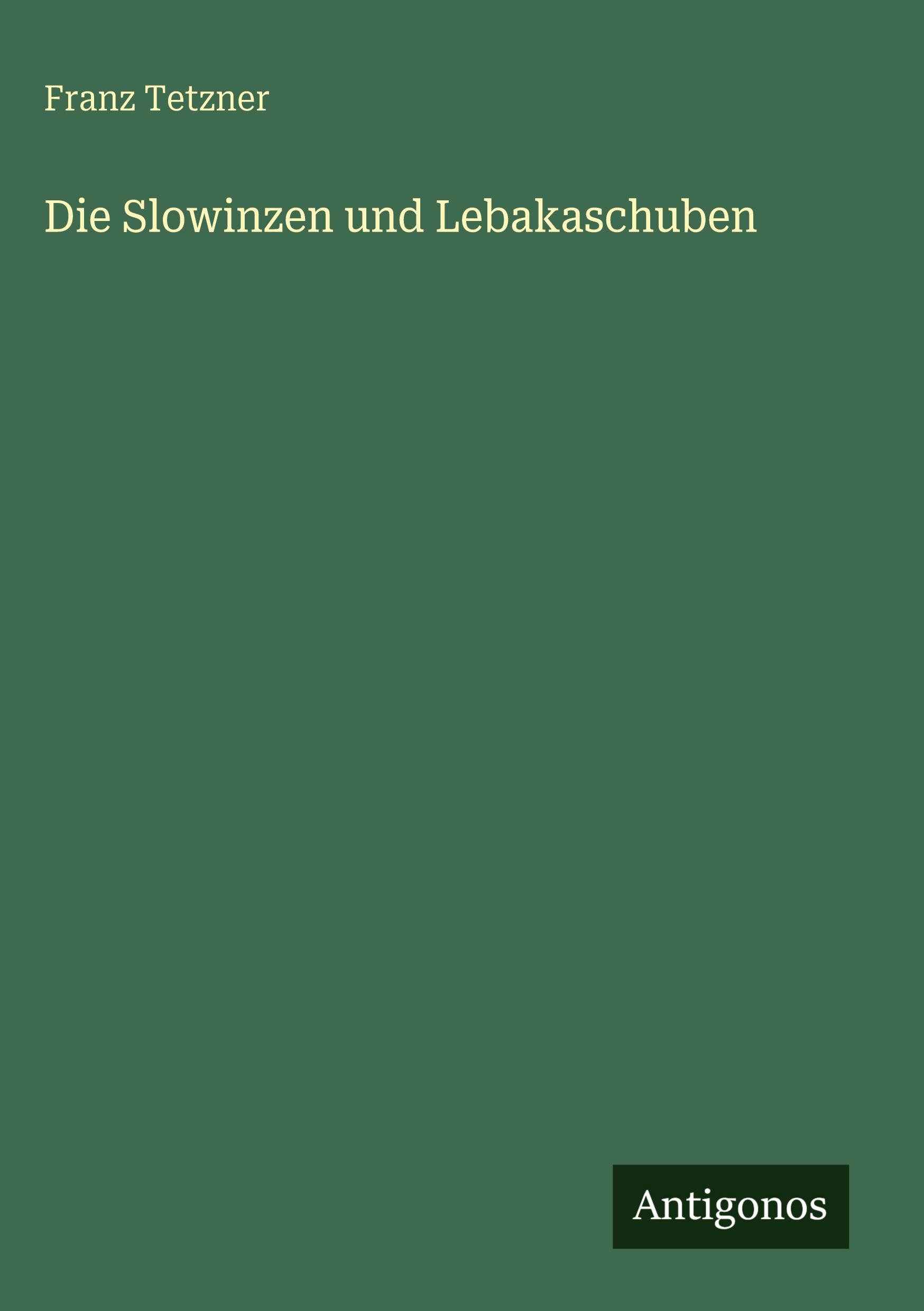 Vorderes Coverbild Die Slowinzen und Lebakaschuben